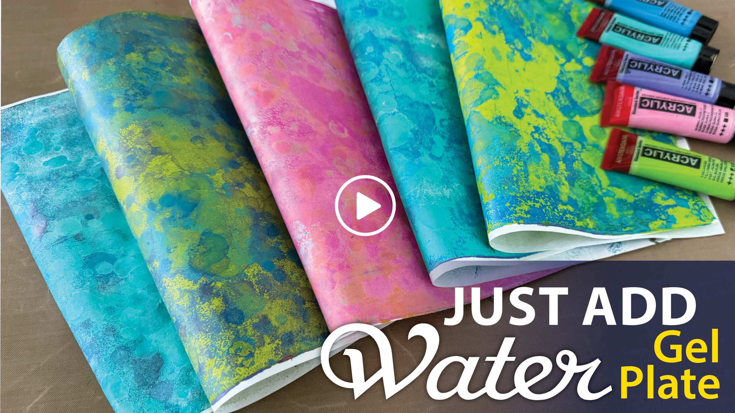 A Little Gel Plate Magic… Using Only Water!