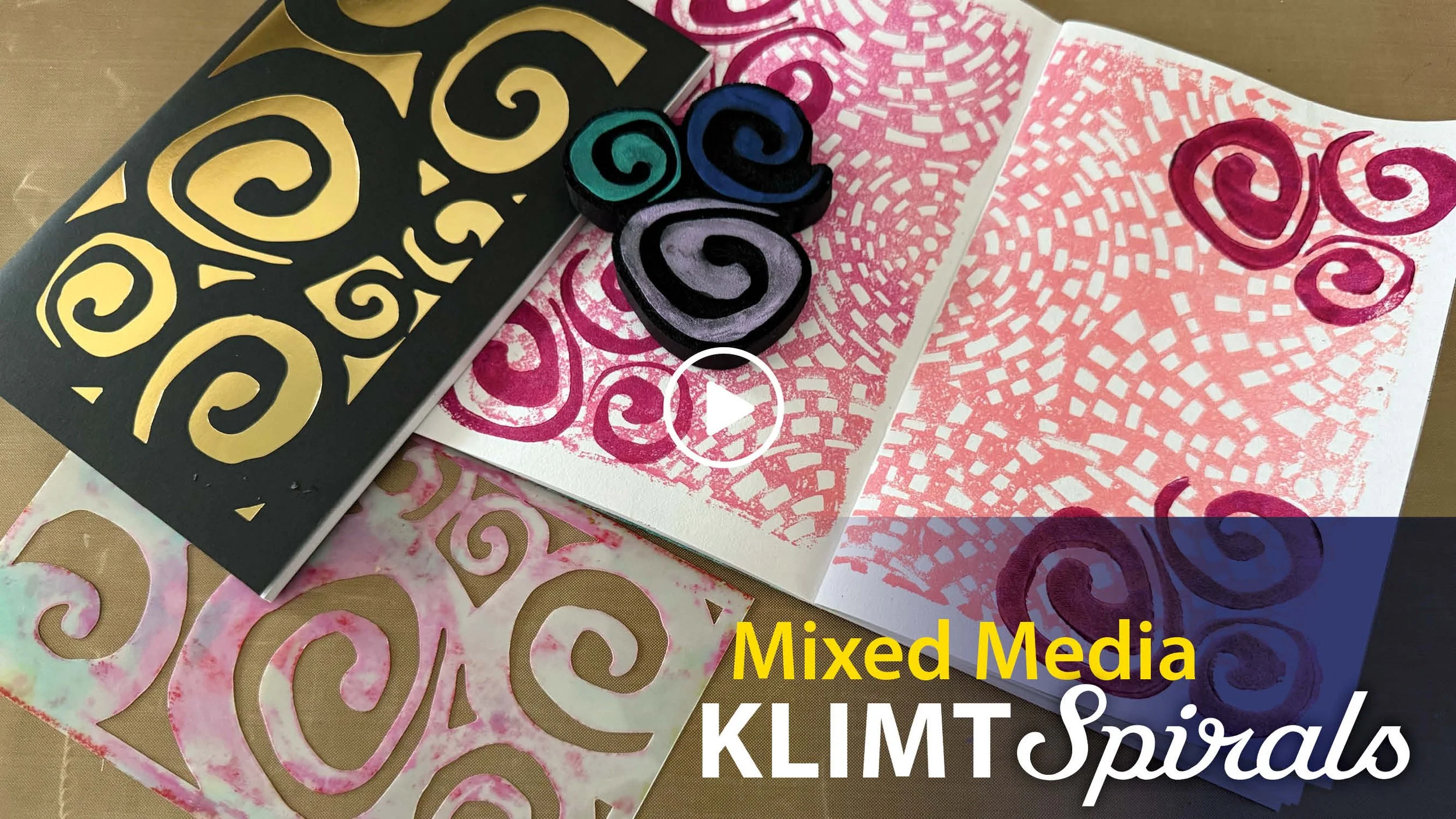 Golden Spirals and Mixed Media Joy