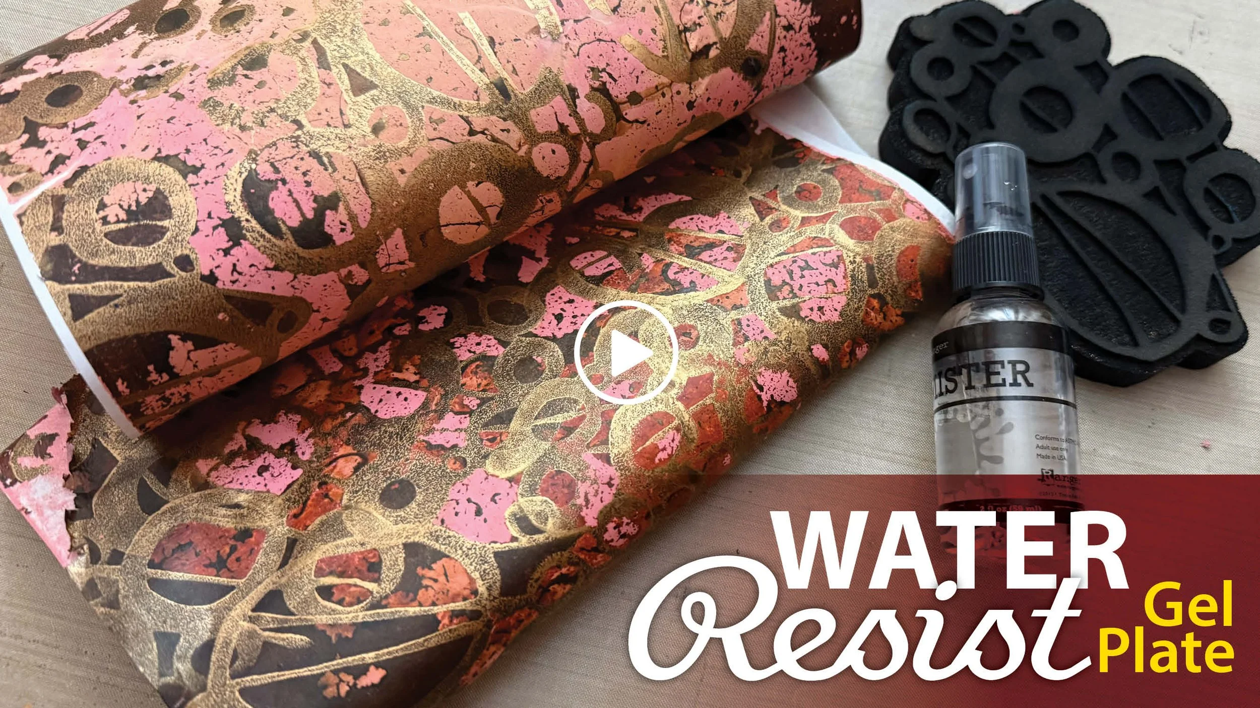 Water Resist on a Gel Plate? Here’s What Worked…