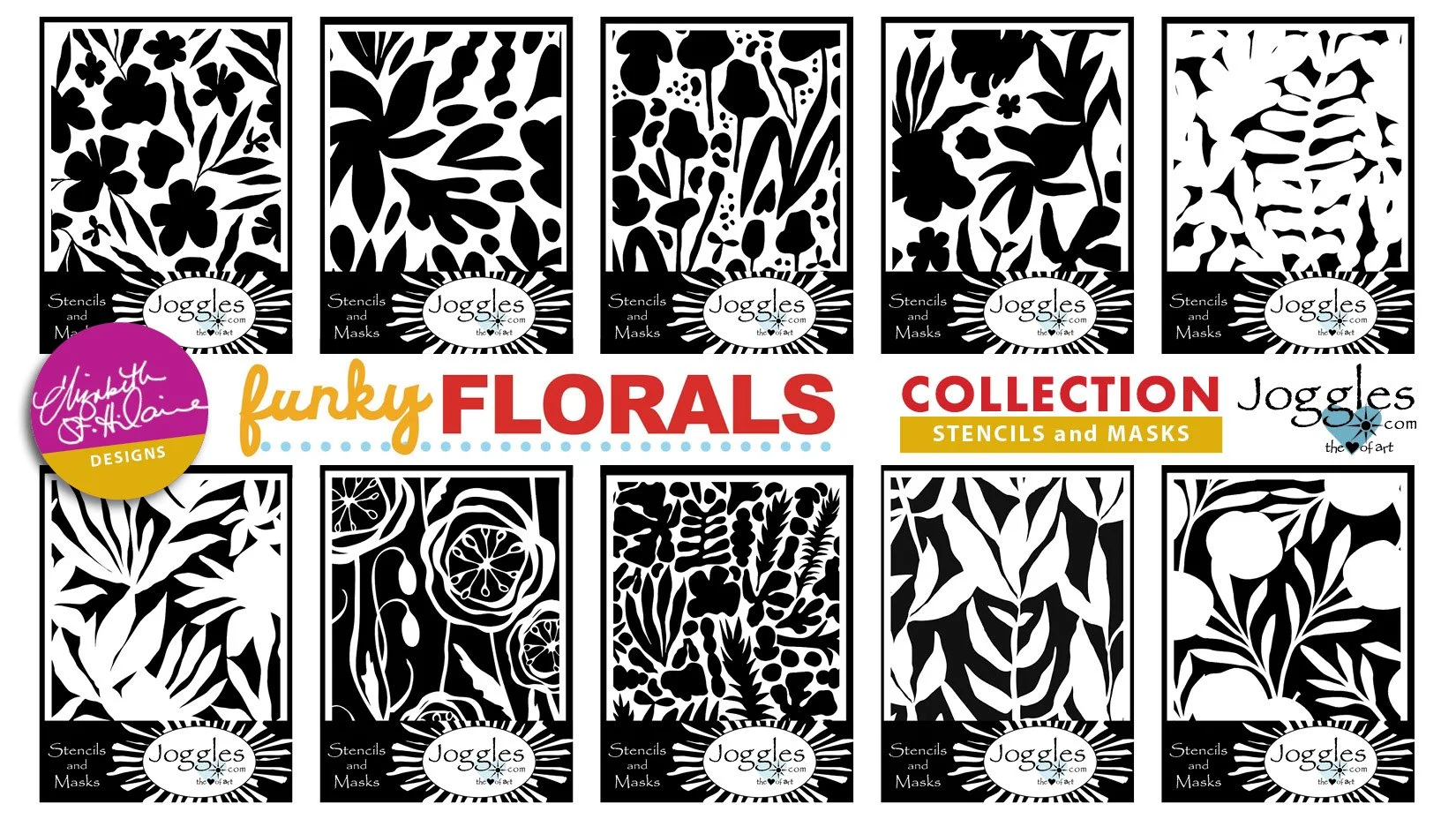 Funky Florals Stencils