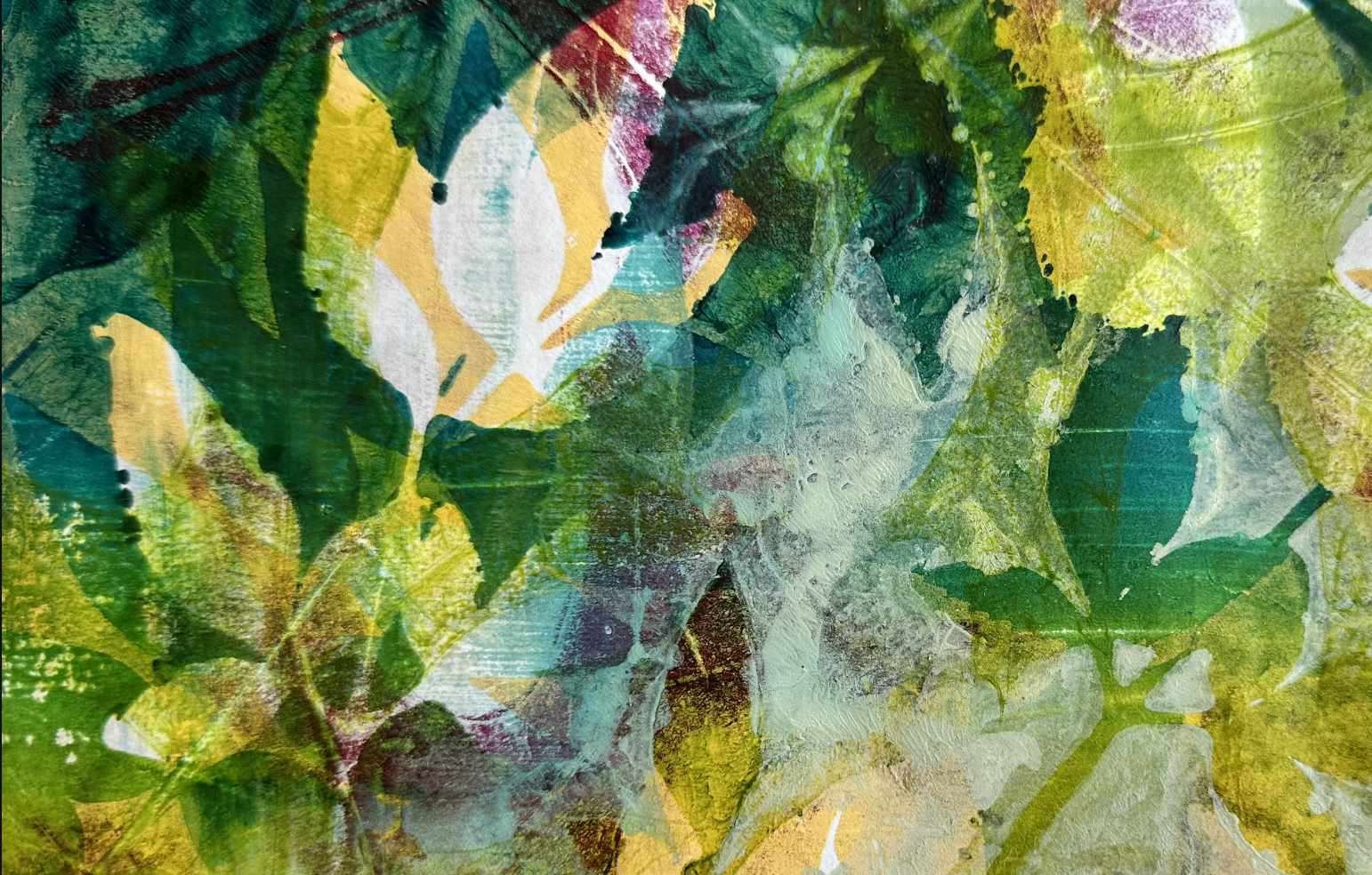 2027 Finger Lakes NY, Botanical Gel Printing