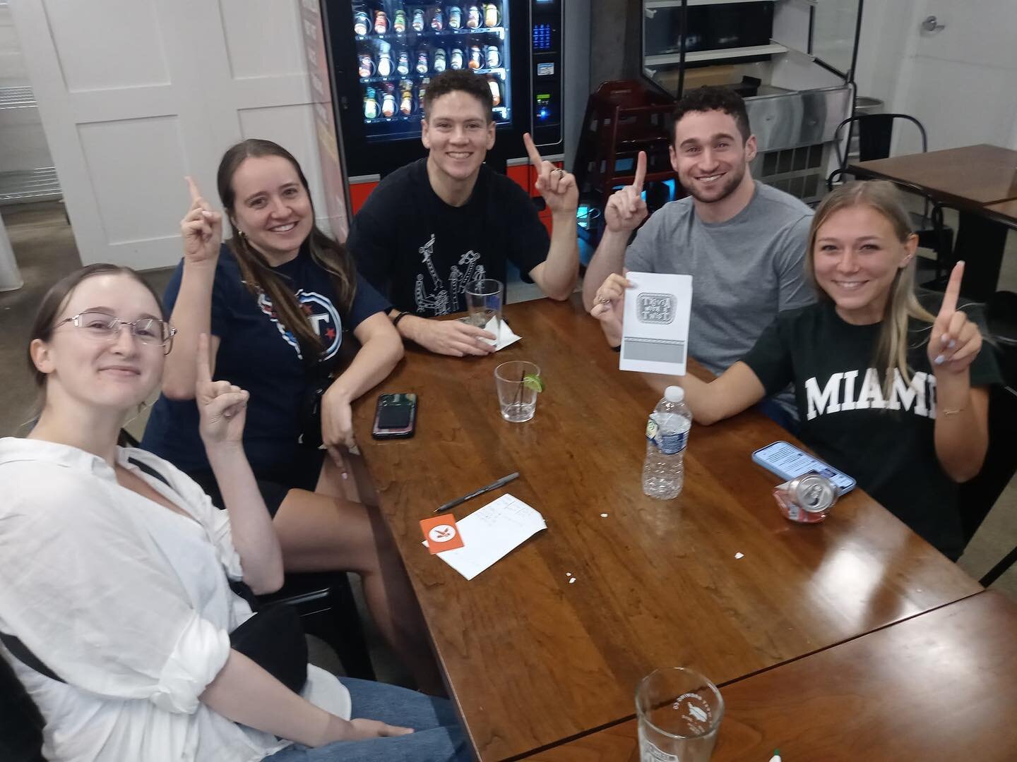 This could be you... 

CONGRATS to all of our FIRST-PLACE WINNERS at Thirsty Thursday Night Trivia! 🏆

Thursday Night Trivia every Thursday at the food hall at 7 pm! Grab a team, test your knowledge and quench your thirst!