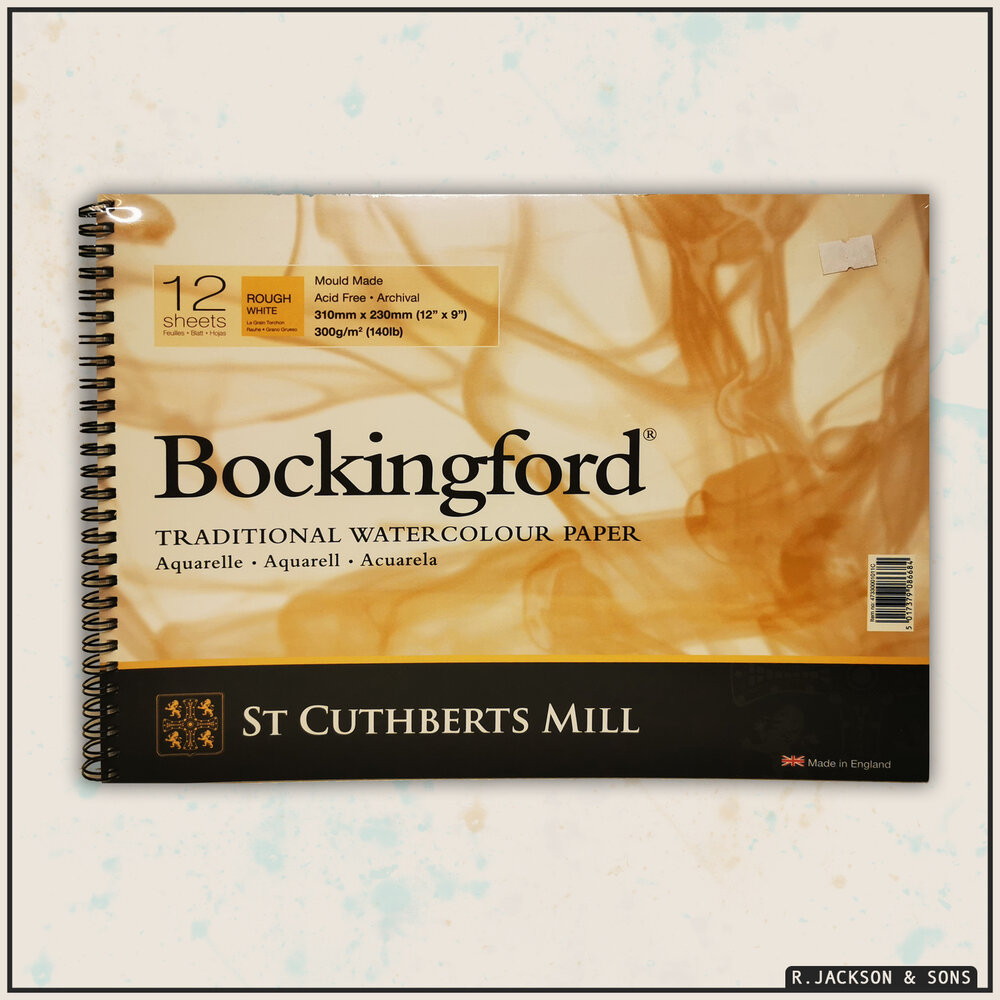 Bockingford Rough WHITE Watercolour Paper Spiral Pad — R.JACKSON