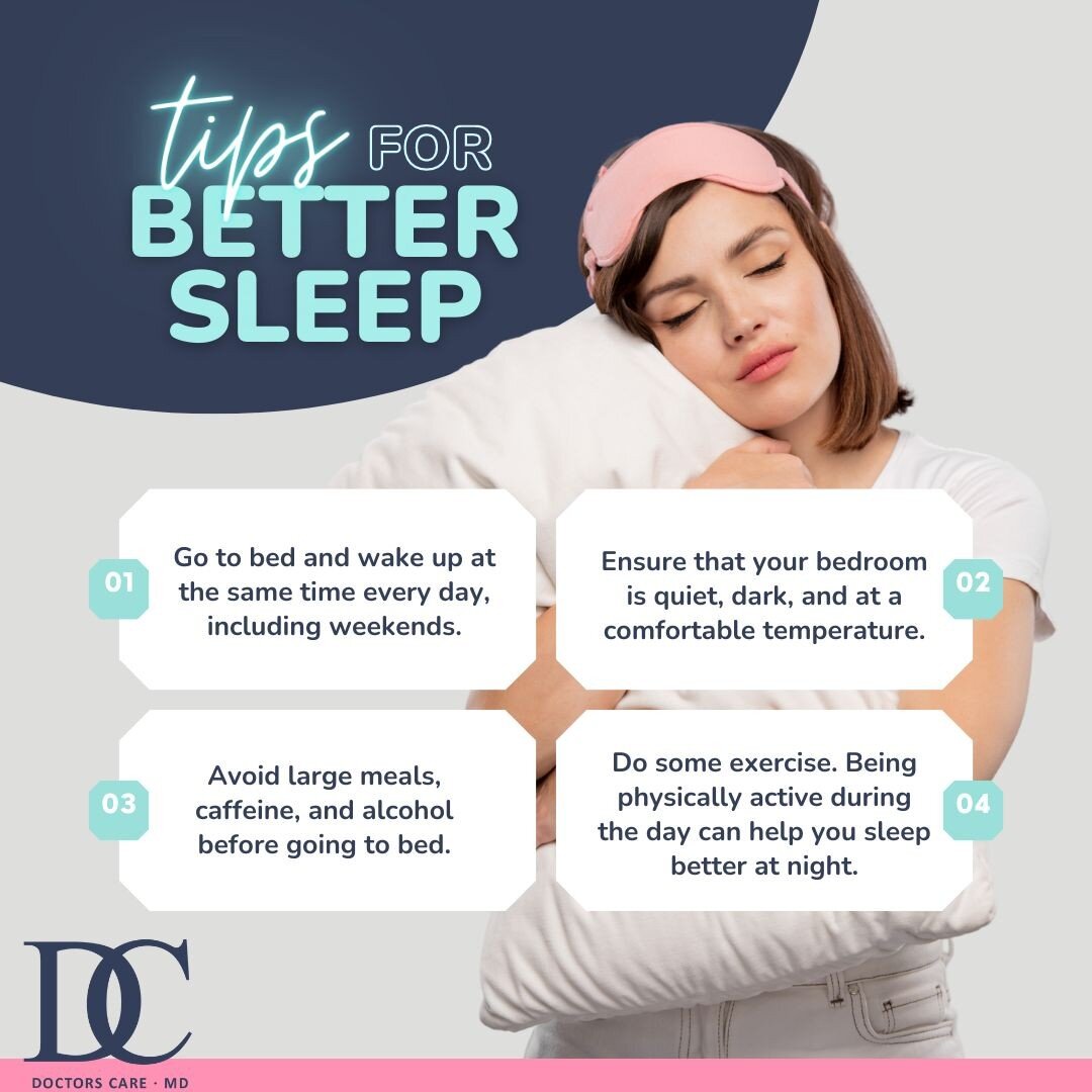 Let's talk about sleep 🥱😴 and the importance of it! 

Did you know that getting enough sleep can help you loose weight and keep it off?

Good sleep habits, also known as &quot;sleep hygiene,&quot; can help you get a good night's sleep.

Some habits