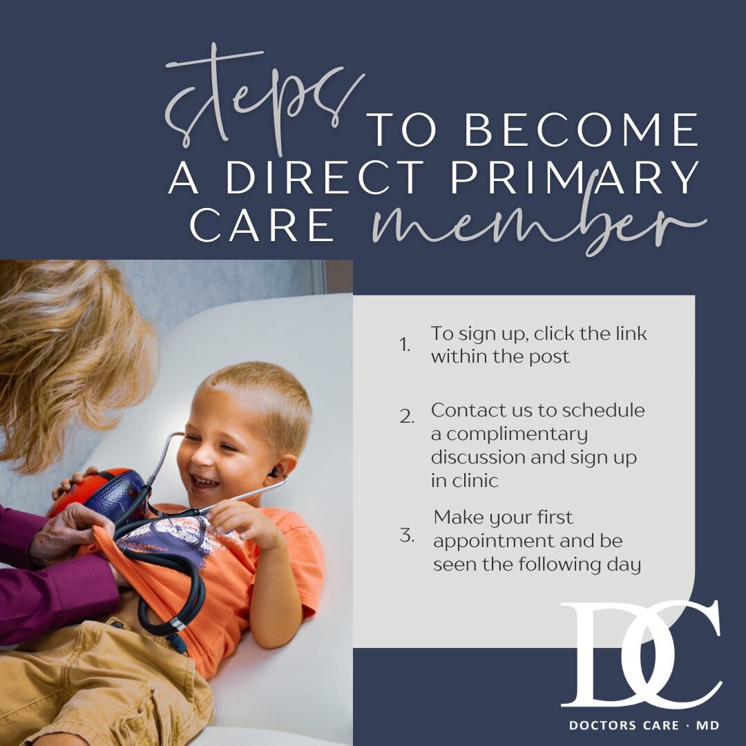 🙋&zwj;♂️Want to know how you can be a Direct Primary member and join Doctors Care MD?

For More information call or email: 715-202-2045 or Jamie.Barker@doctorscaremd.com 
Click here to sign up today: https://doctorscaremd.com/sign-up

 #dpc #doctors