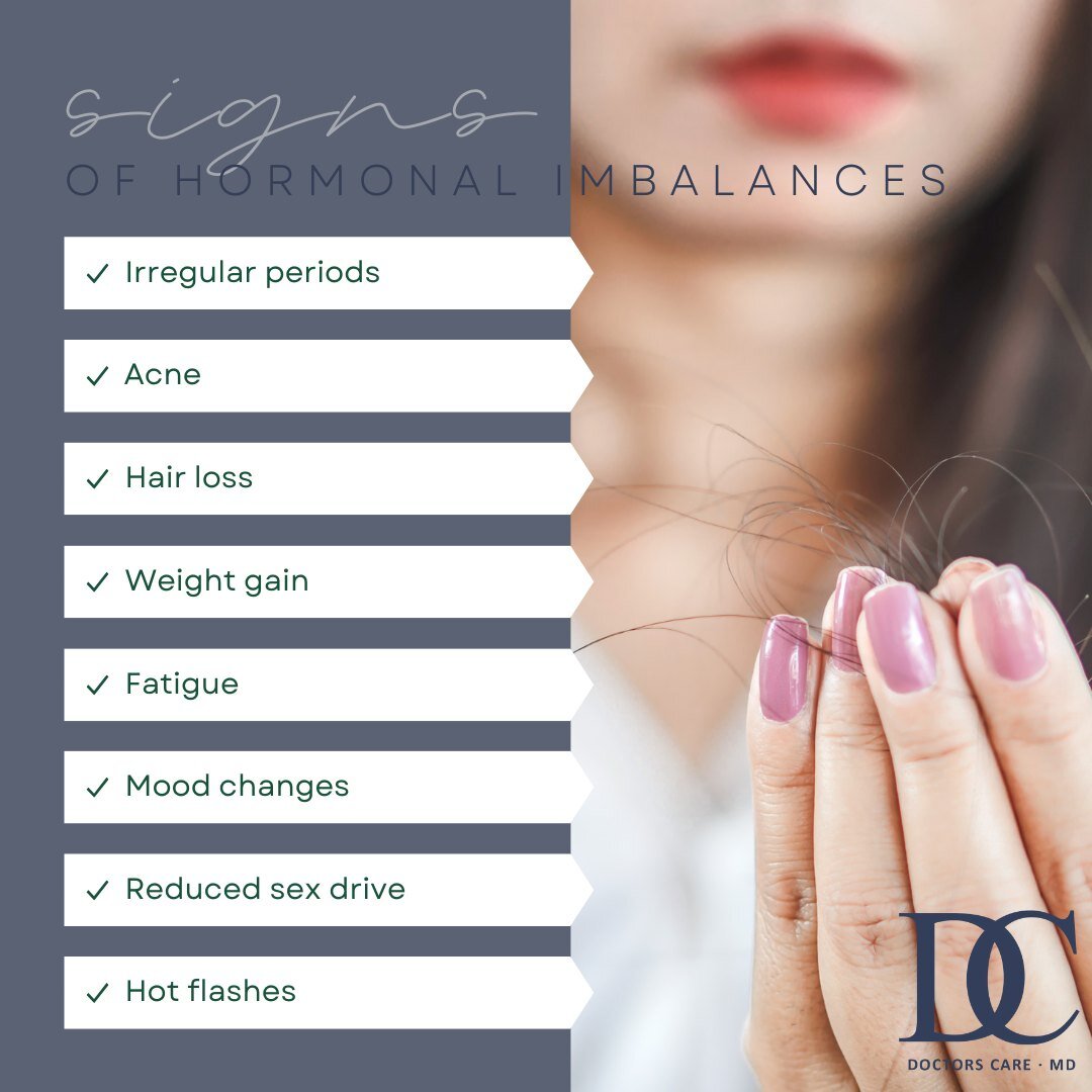 Signs of Hormonal Imbalances
Hormonal imbalances can occur when there is an excess or deficiency of hormones. Some common signs and symptoms of hormonal imbalances include:

✔️ Irregular periods: Changes in the menstrual cycle can indicate hormonal i