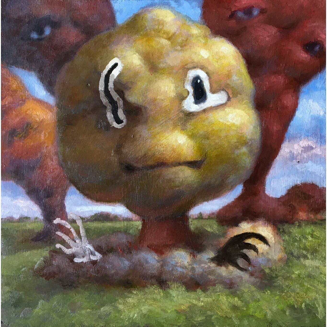 Atomic Bombs are Warm and Friendly - oil on wood 8x8 inches.
.
.
.
.
.
#oddart #oilpaintings #weirdart #lowbrowart #lowbrowpopsurrealists #brutsubmission