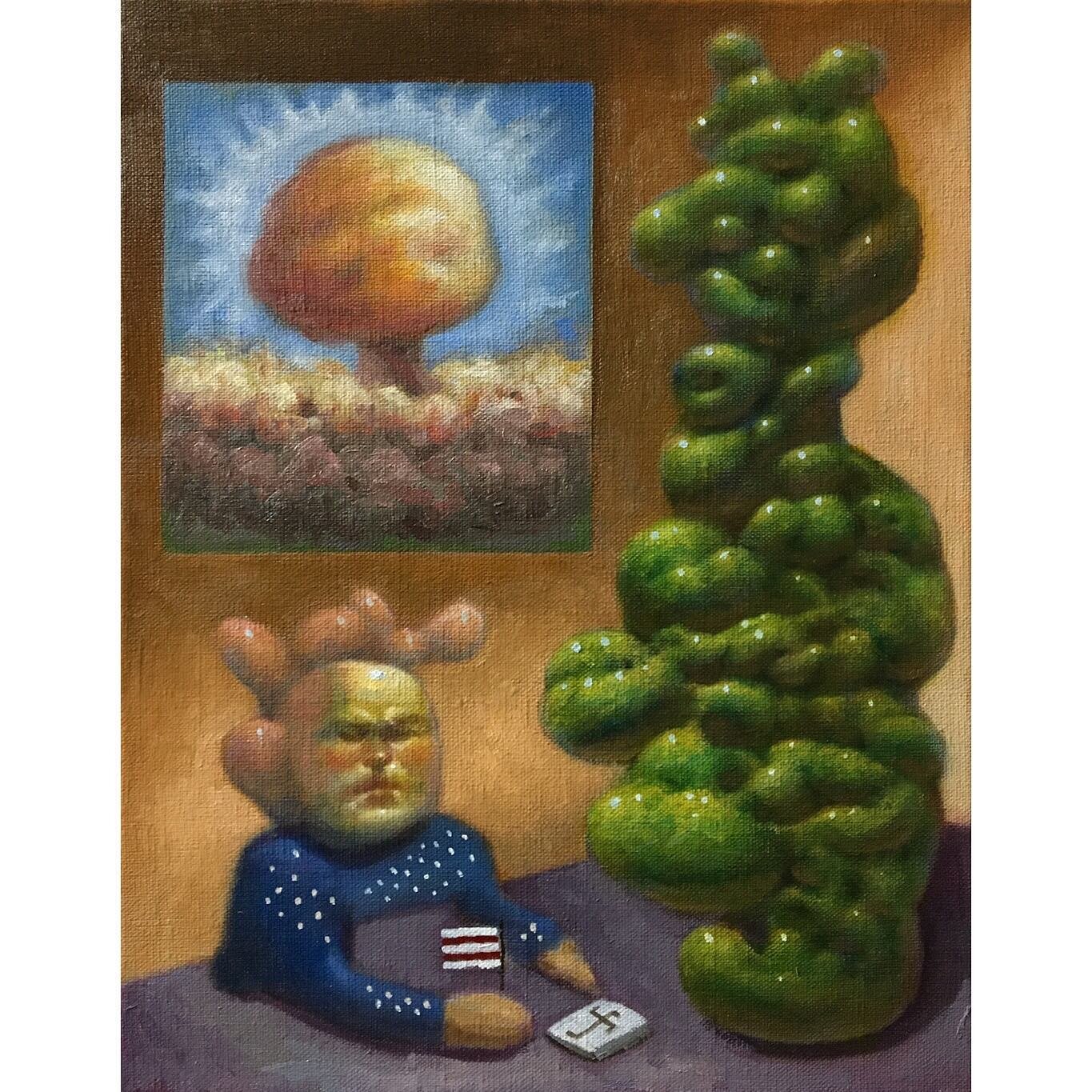 The Sickening Coagulation of Christofascism - oil on canvas 9x12 inches.
.
.
.
.
#newcontemporaryart #lowbrowart #oilpainting #popsurrealism #brutsubmission #strangeart