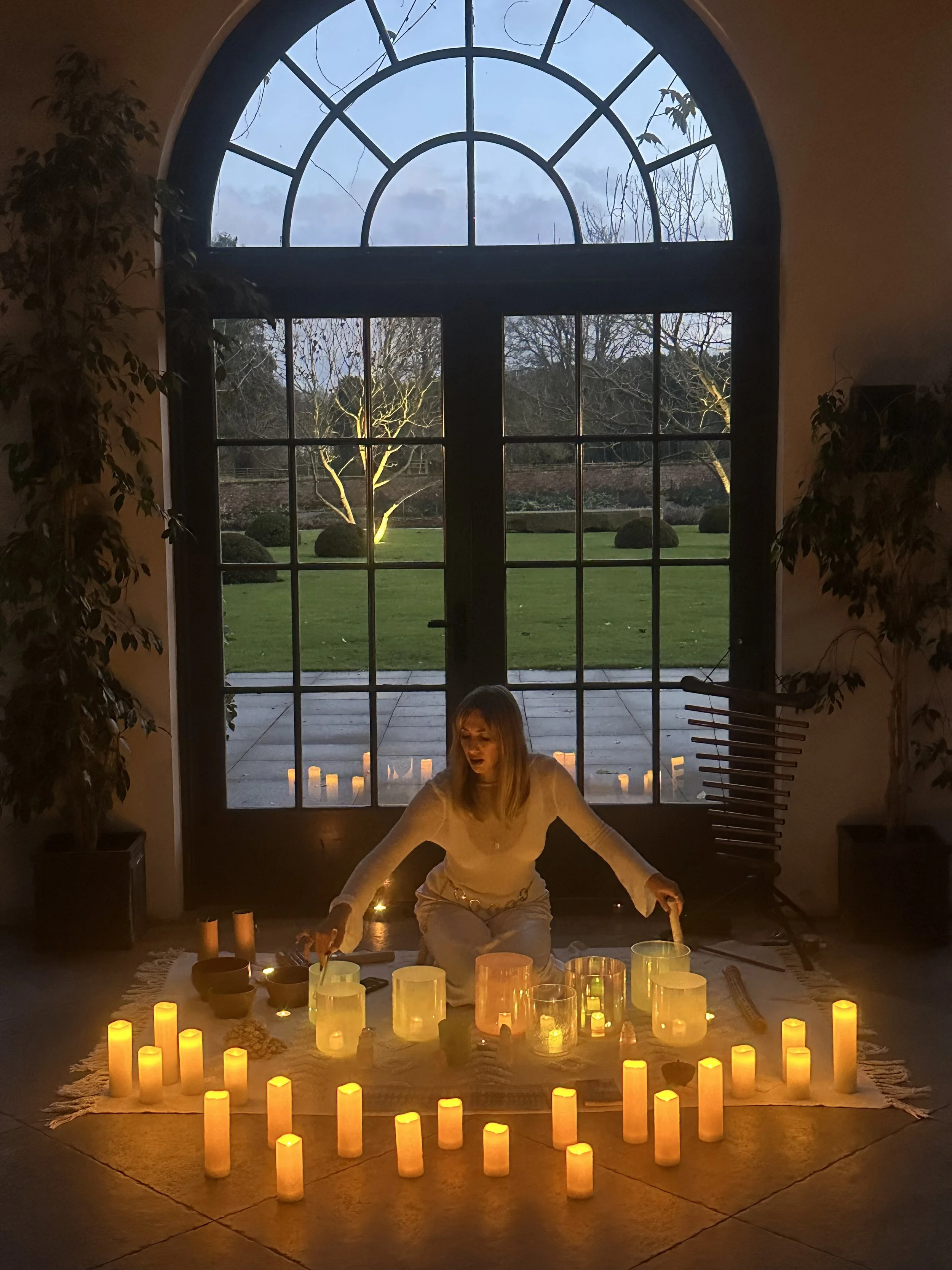 Autumn Sound Bath Ceremony at Middleton Lodge, North Yorkshire