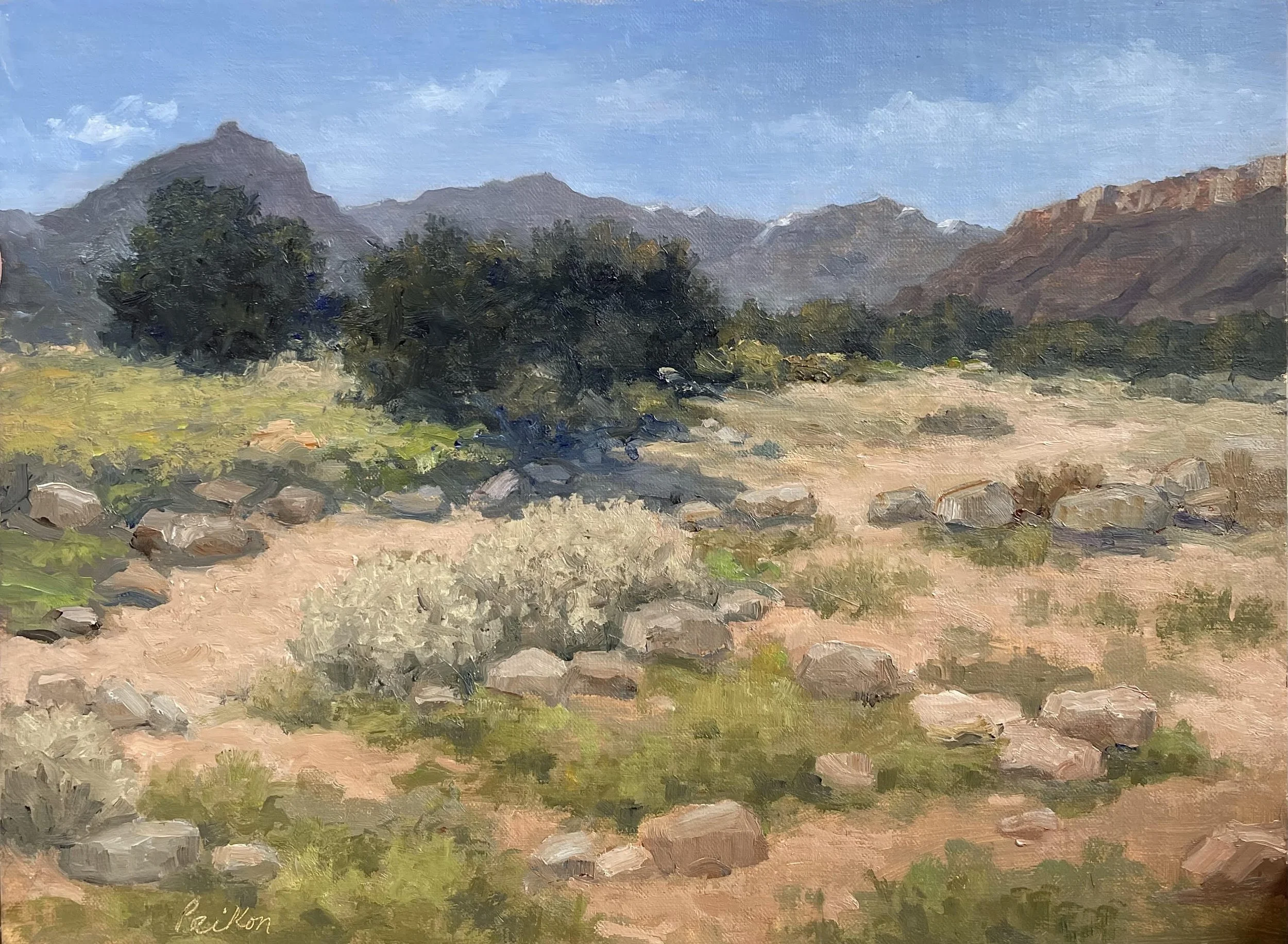 Morning in the Valley, 9 x 12 oil on panel (private collection)