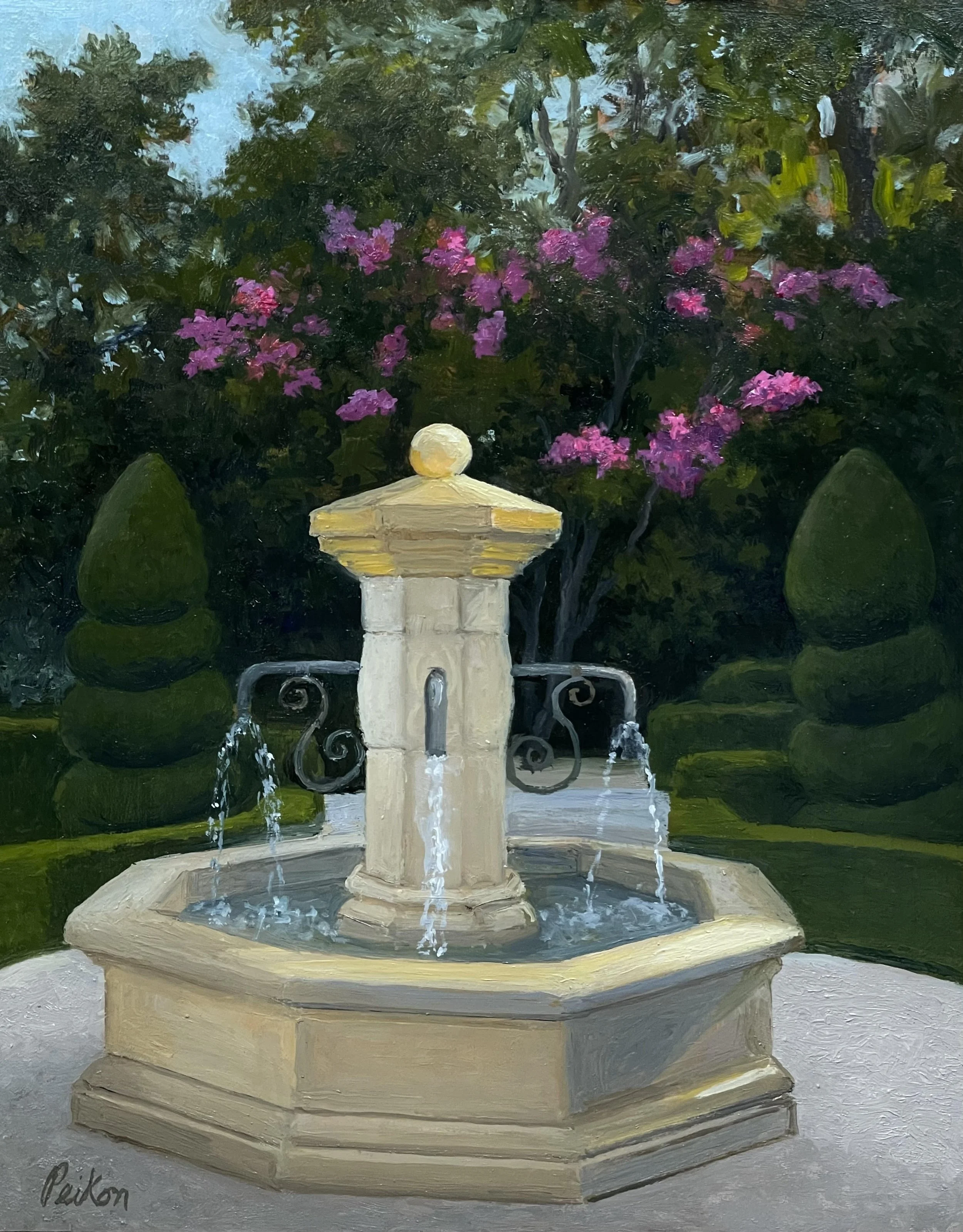  •  The Fountain, 10 x 8, oil on panel
