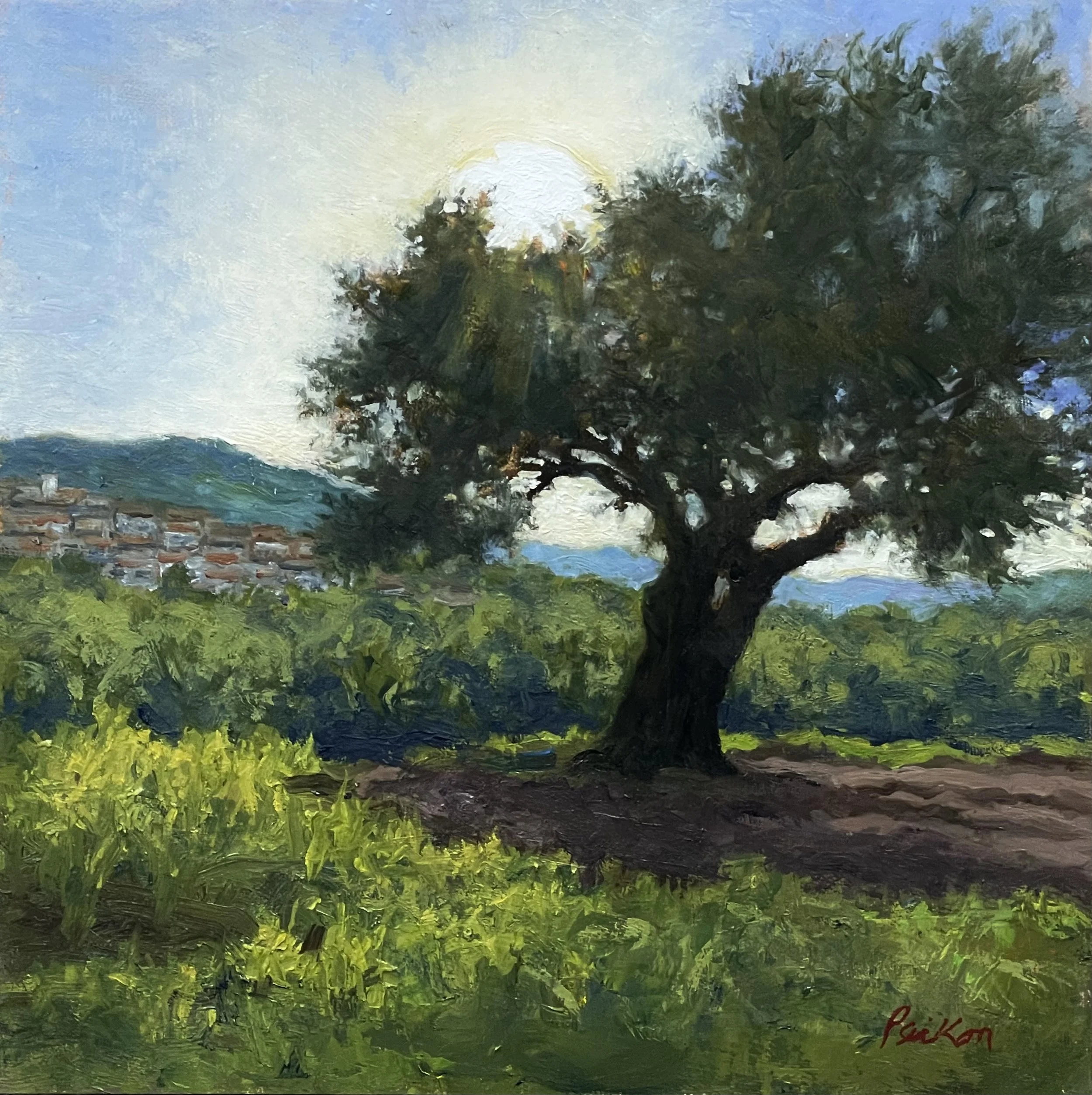  •  Uliveto All’ Alba, 8 x 8, oil on panel