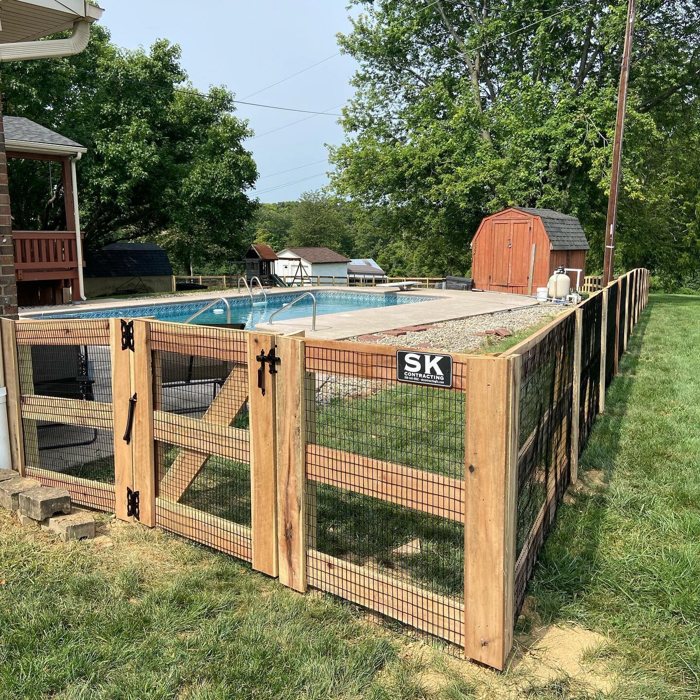 Check out the transformation of this backyard! Pool code Kentucky 3 Board. #fencing #fencingcontractor #supportsmallbusiness