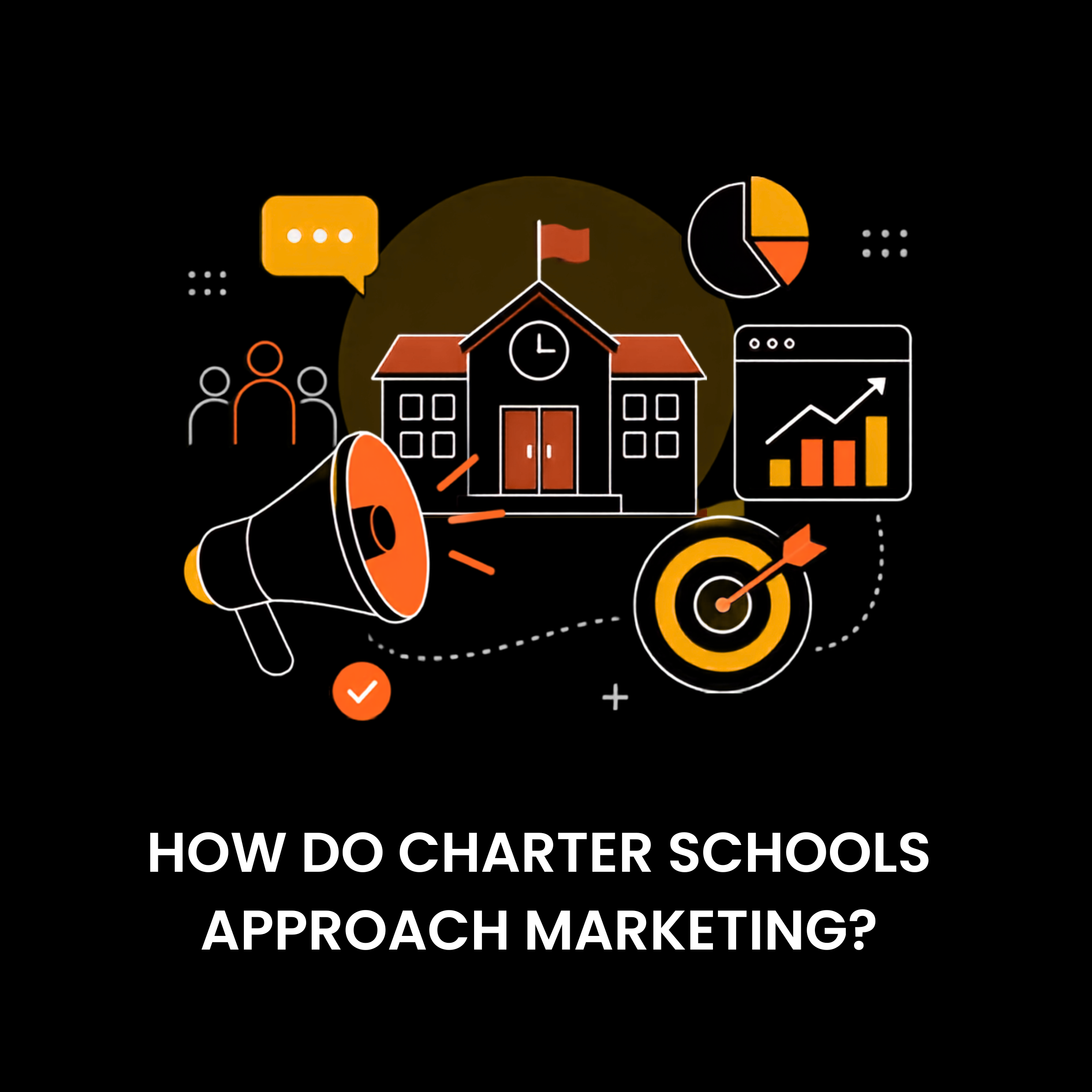 How do charter schools approach marketing?