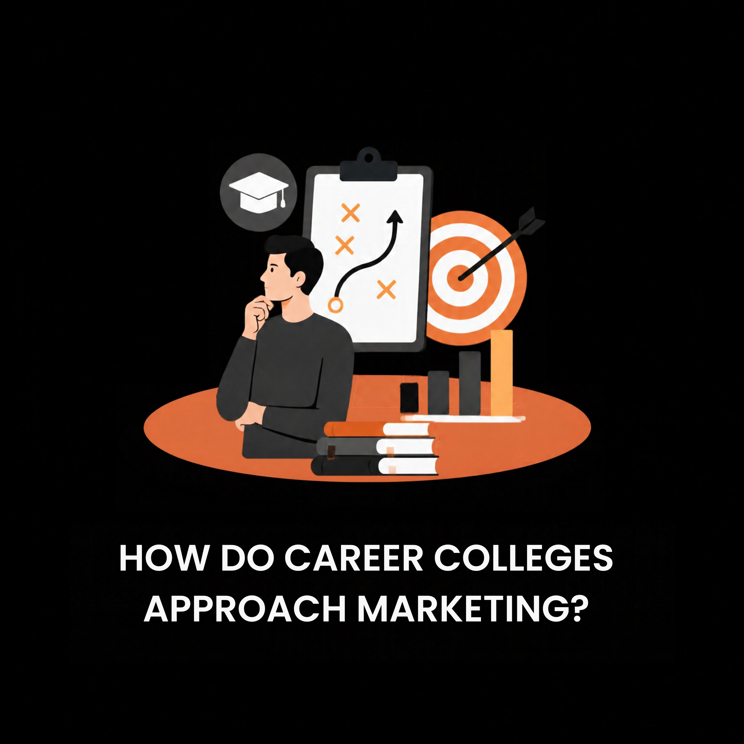 How do career colleges approach marketing?