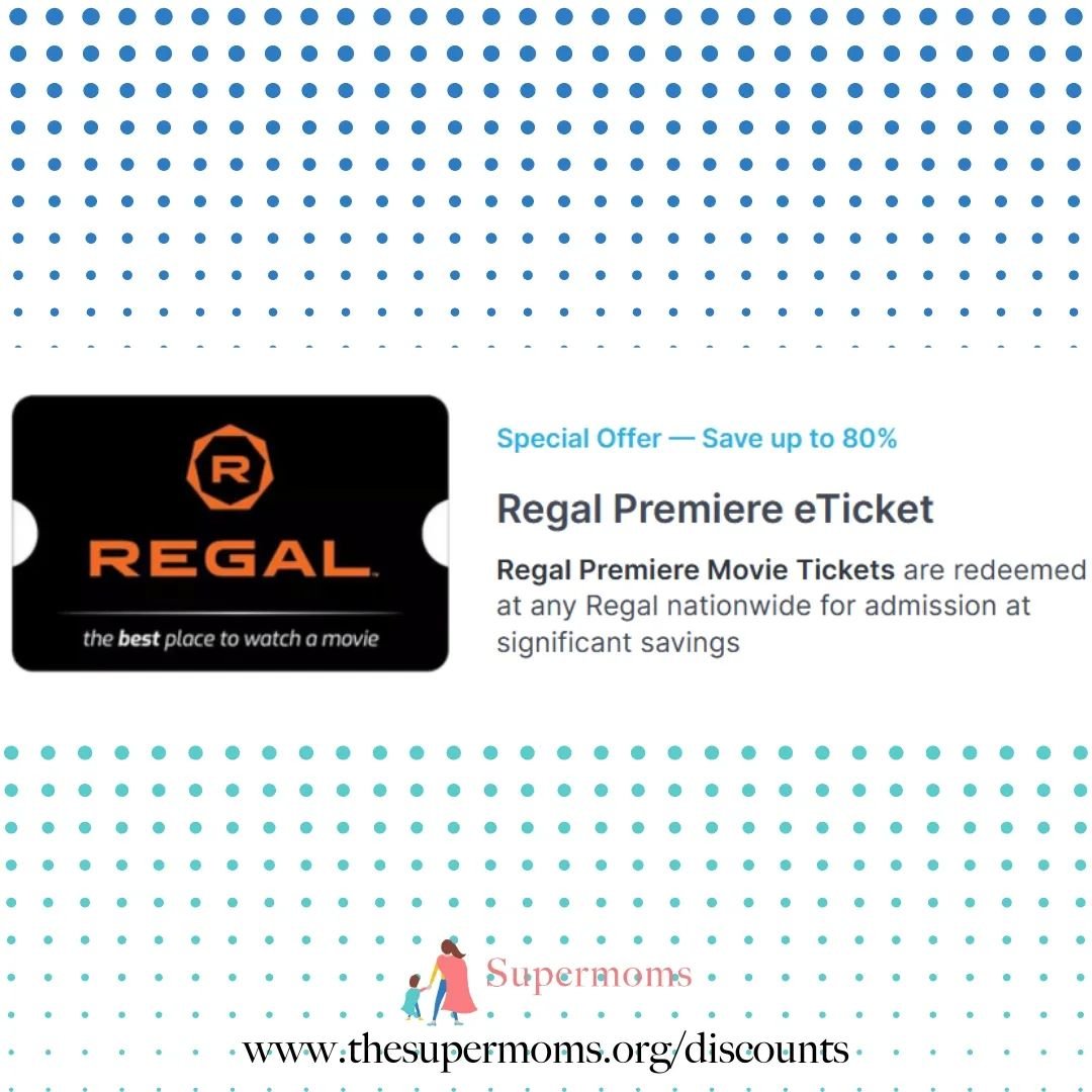 Regal Premiere Movie Tickets

Premiere Movie Tickets are accepted for most standard 2D movies, never expire, and can be redeemed at any of our theatres nationwide for admissions at significant savings.

(Link in bio)

*Regal Premiere Movie Tickets 