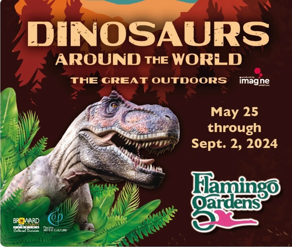 New exhibit!  Opening weekend of Dinosaurs Around the World: The Great Outdoors

13 animatronic dinosaurs with realistic movement are on display throughout the Gardens through September 2, 2024.

Memorial Day Weekend includes:
Gallery Exhibit of Dino