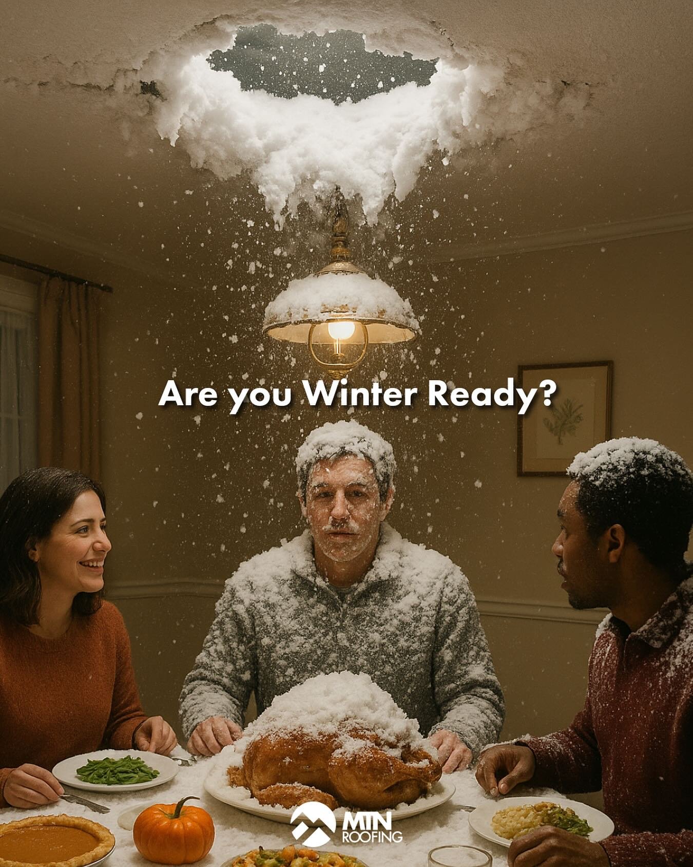 ❄️ Snow belongs on your roof, not on your Thanksgiving dinner.
Don&rsquo;t wait until it&rsquo;s too late! Make sure your home is winter ready!
Schedule your winter maintenance today for just $99.99.