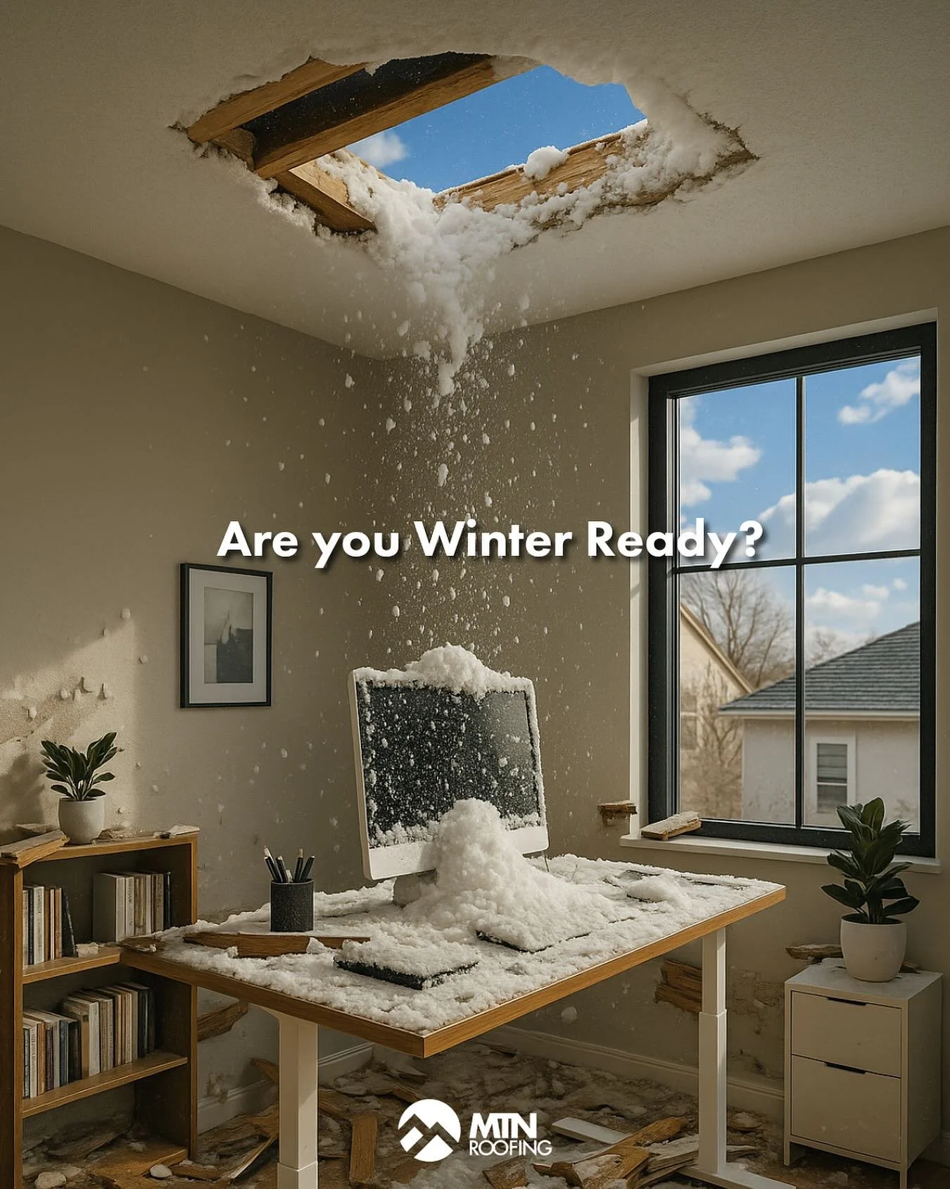 ❄️ Snow belongs on your roof, not in your home office.
Are you winter ready? 🏠
Winter-Ready Maintenance starts at just $99.99!
📞 Call or DM us today.
🌐 mtnroofing.com | (720) 808-3306
#WinterReady #RoofMaintenance #MyTrustedNeighbor