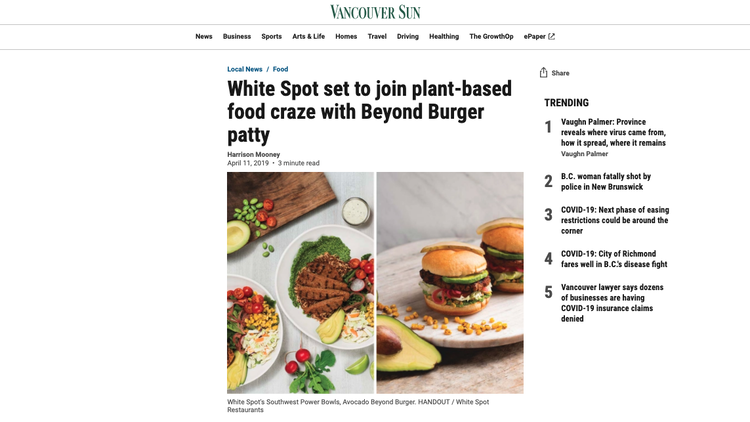 Media relations provided by SMC Communications for White Spot