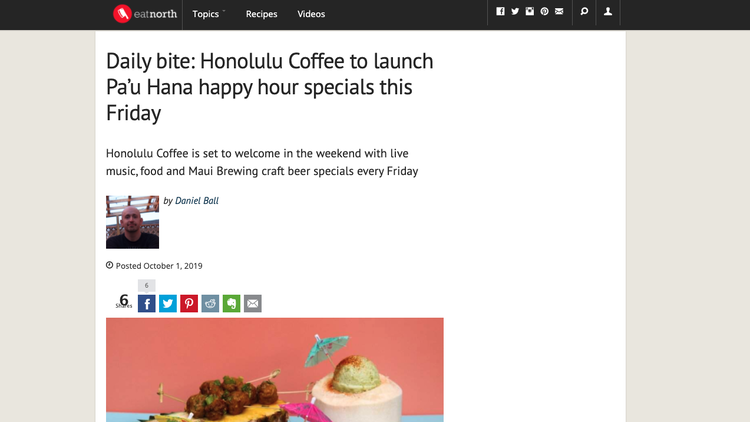 Media relations provided by SMC Communications for Honolulu Coffee