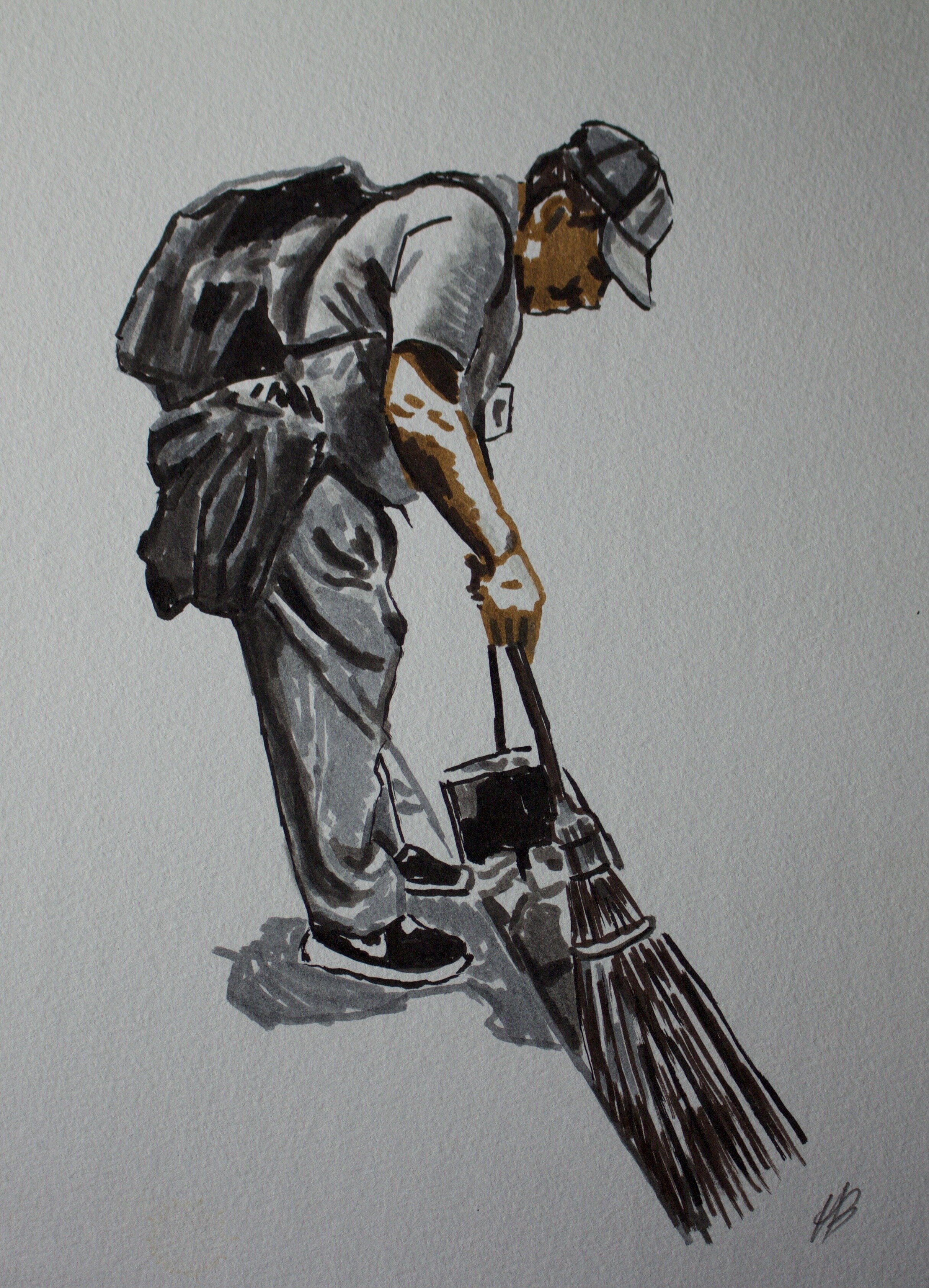 sweeper. 11x9in. artist markers on paper. 2018. $150.jpg