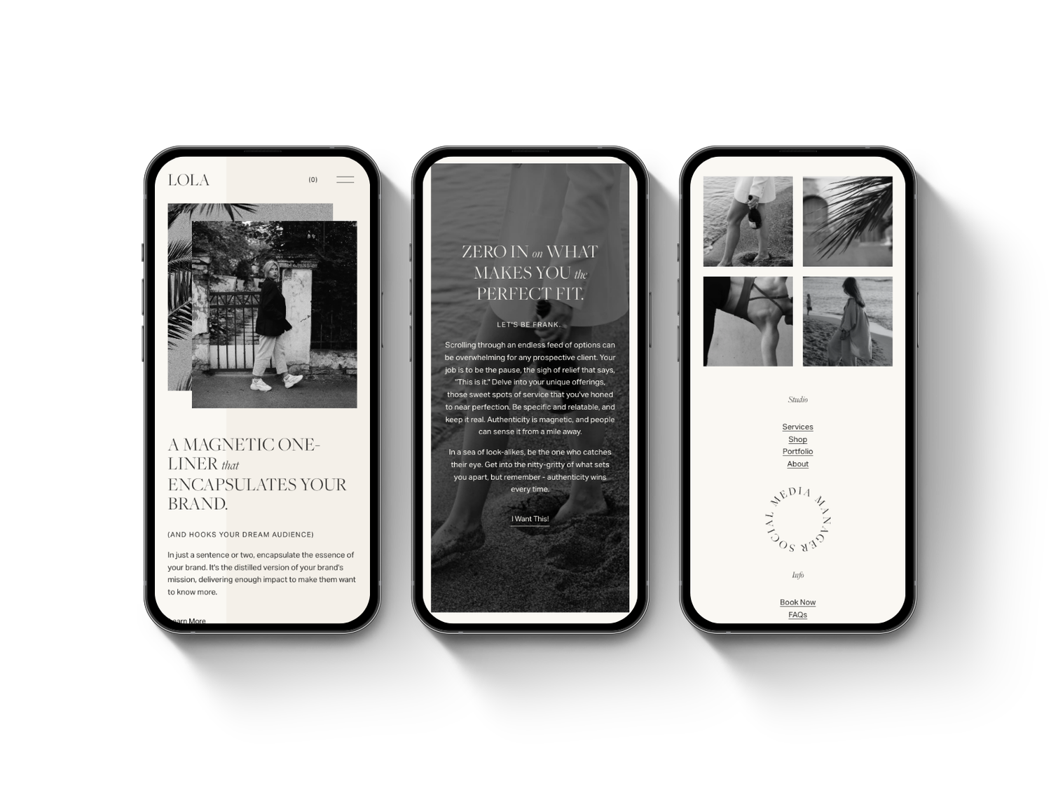 Lola Squarespace Template Preview