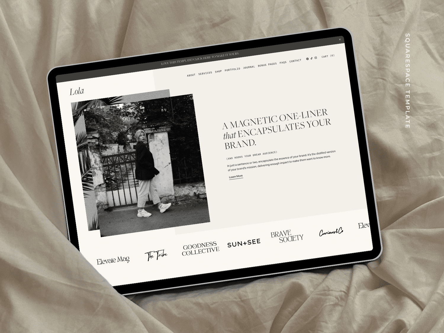 Lola Squarespace Template Preview