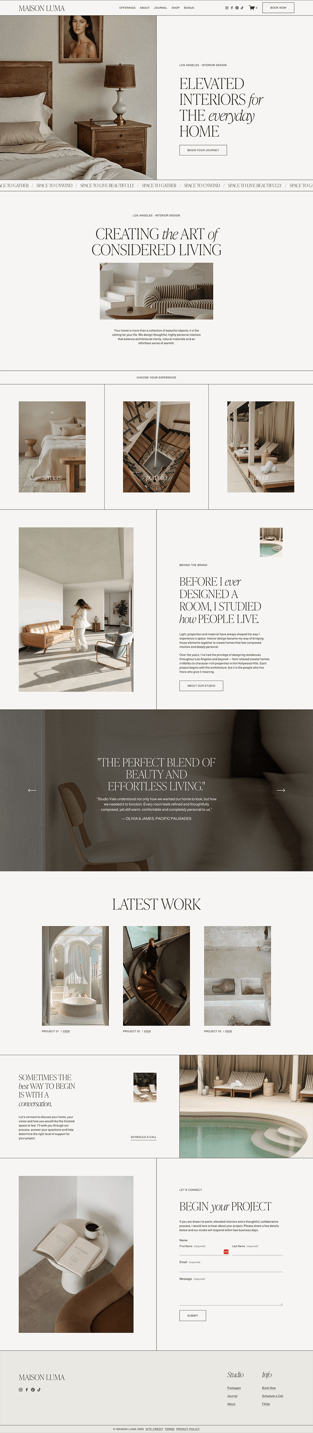 Maison Luma Squarespace Template Preview