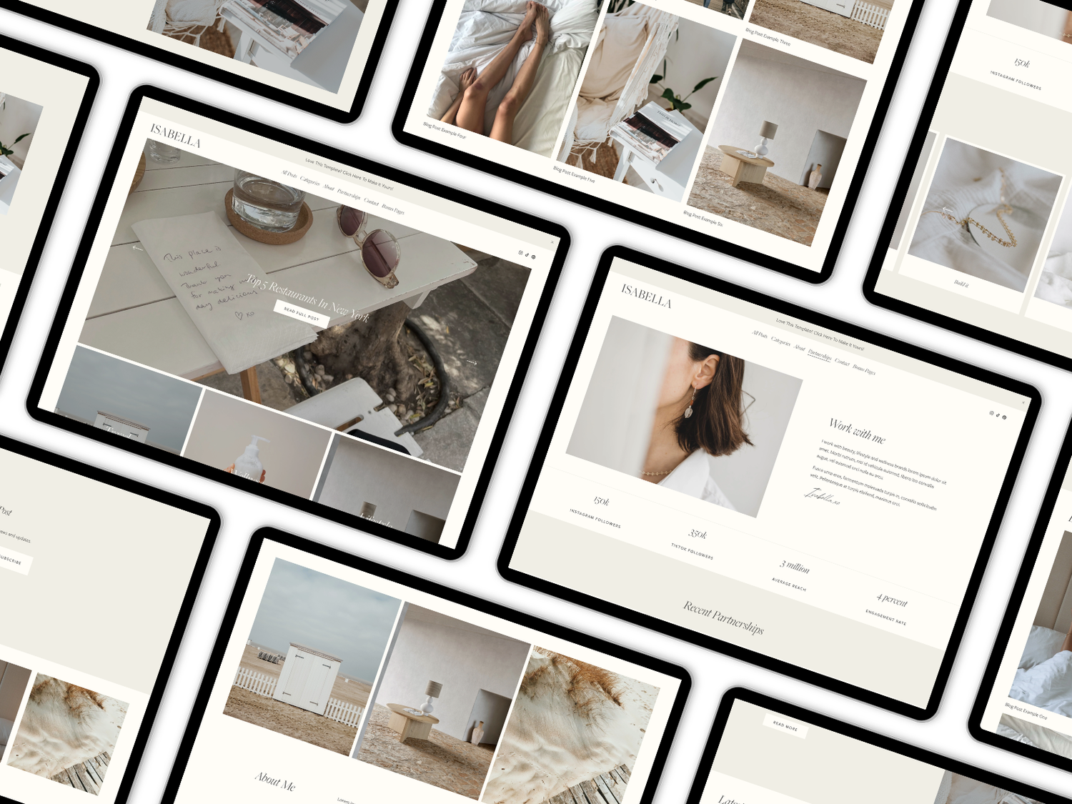 Isabella Squarespace Template Preview