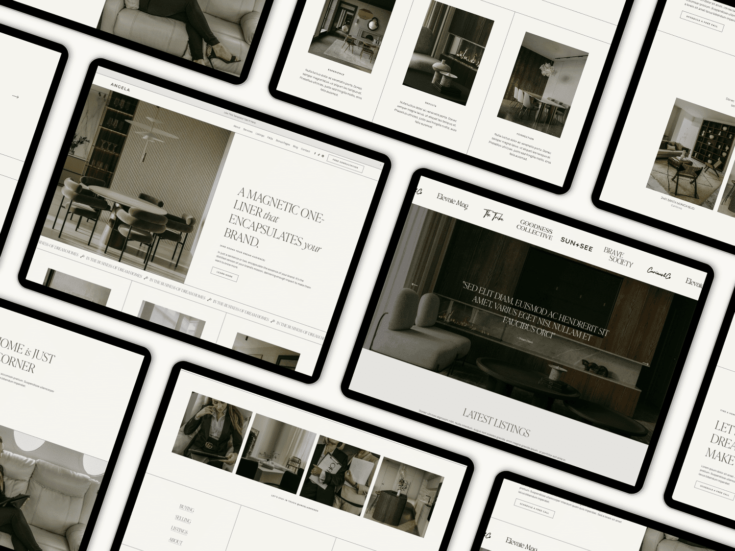 Angela Squarespace Template Preview