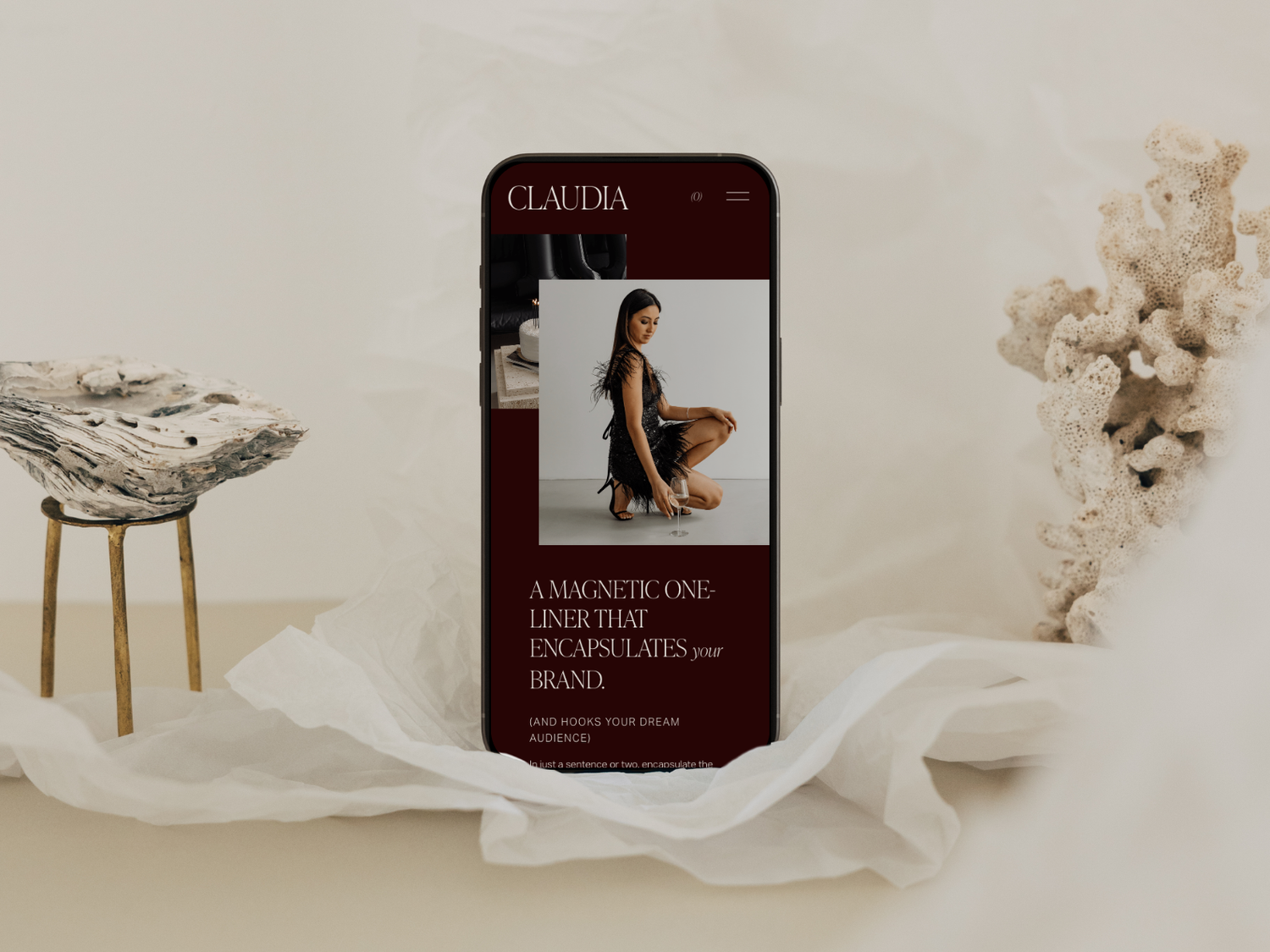 Claudia Squarespace Template Preview