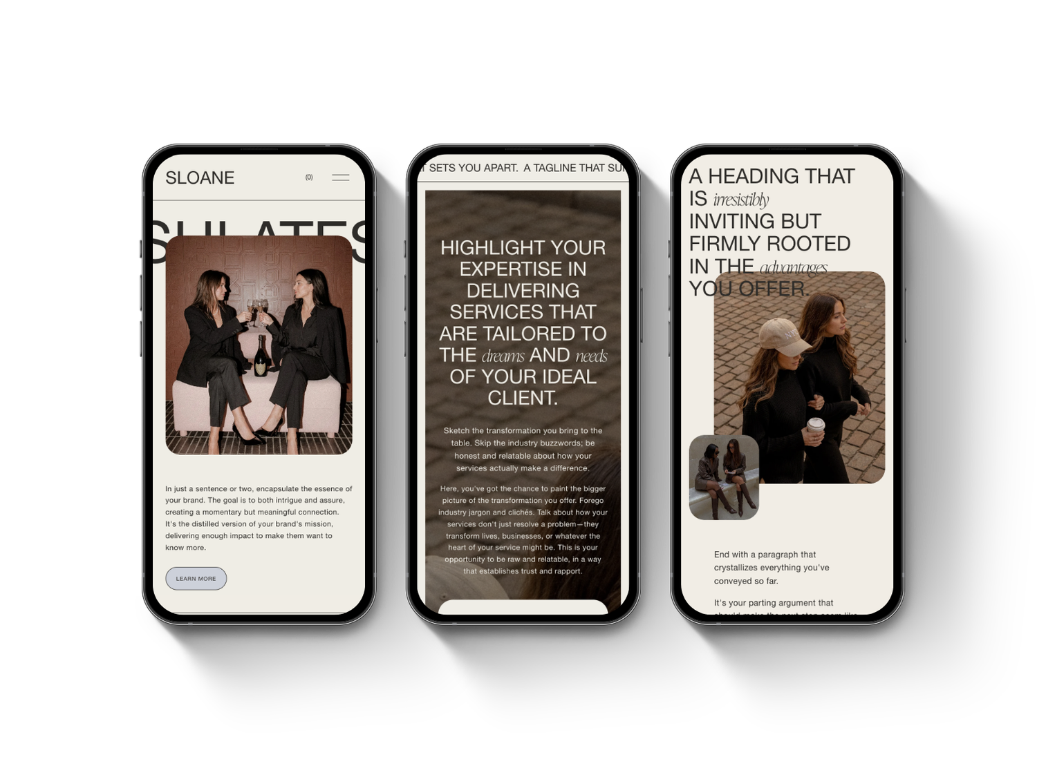 Sloane Squarespace Template Preview
