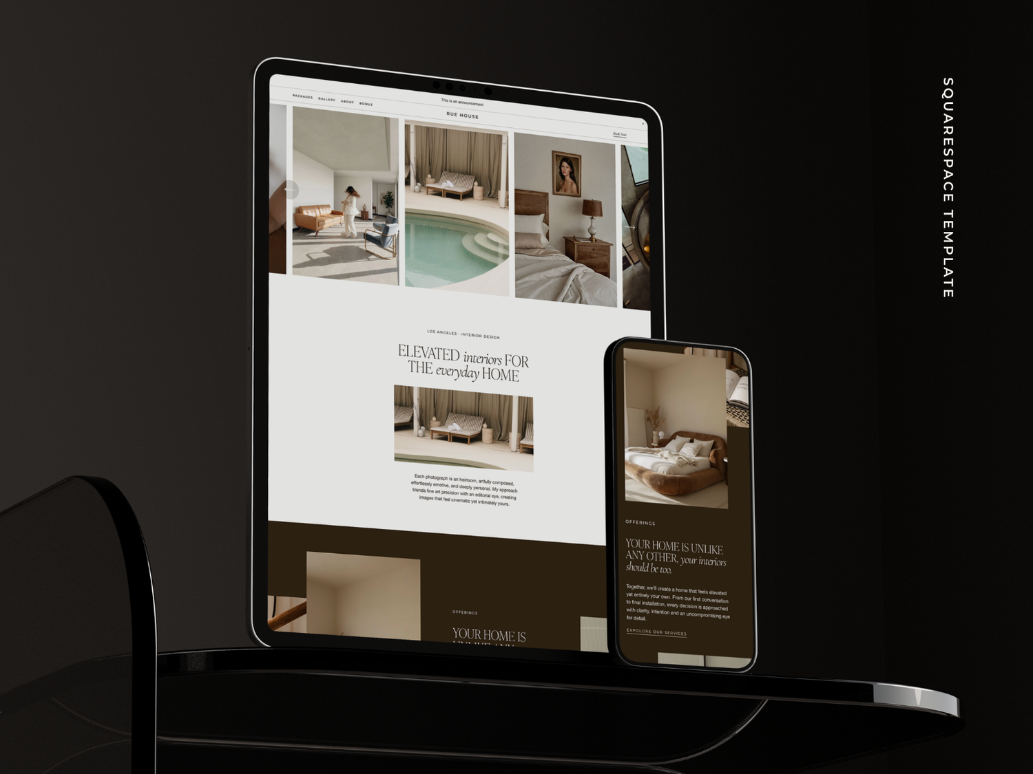 Rue House Squarespace Template Preview