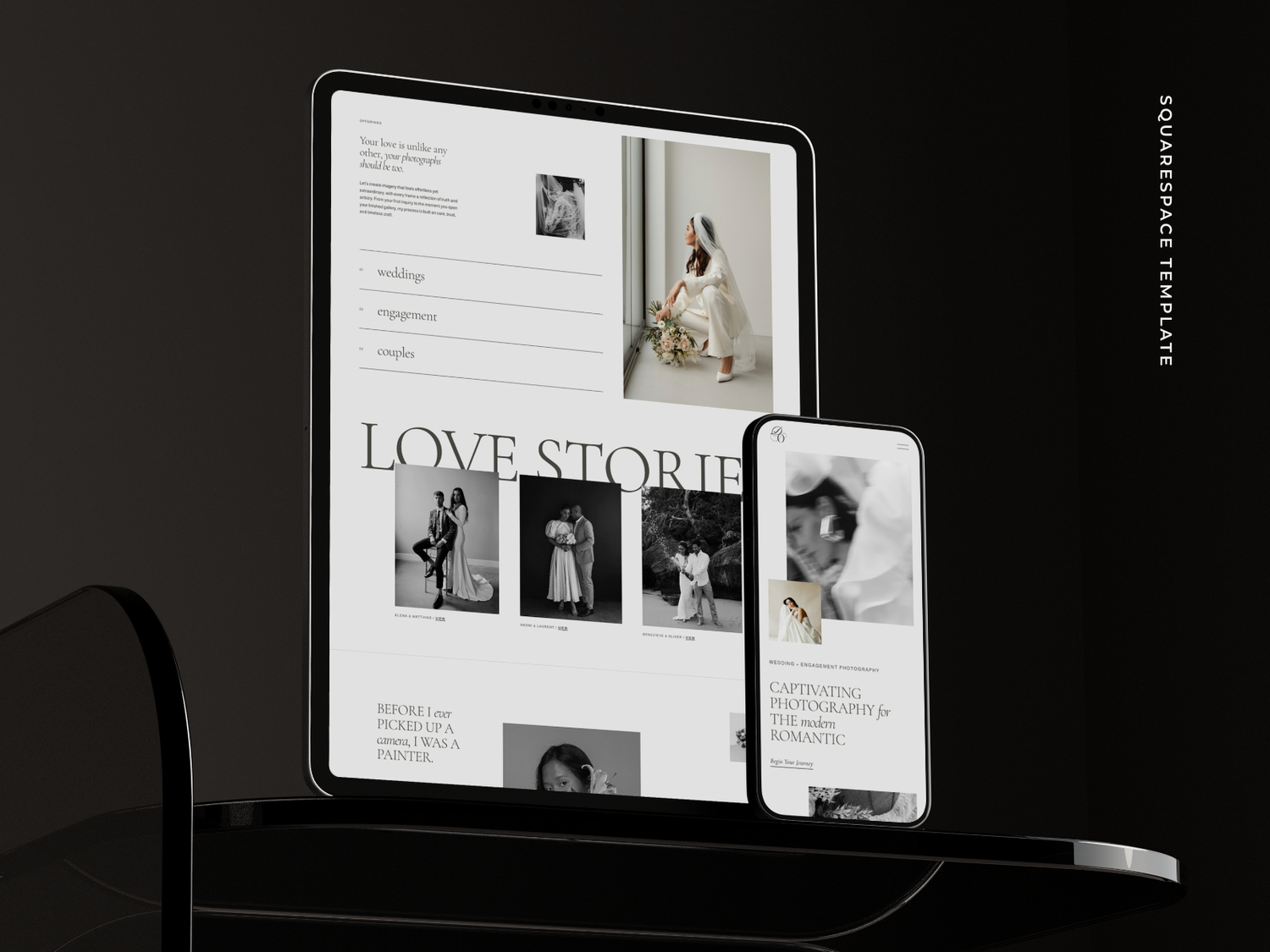 Vivian Squarespace Template Preview
