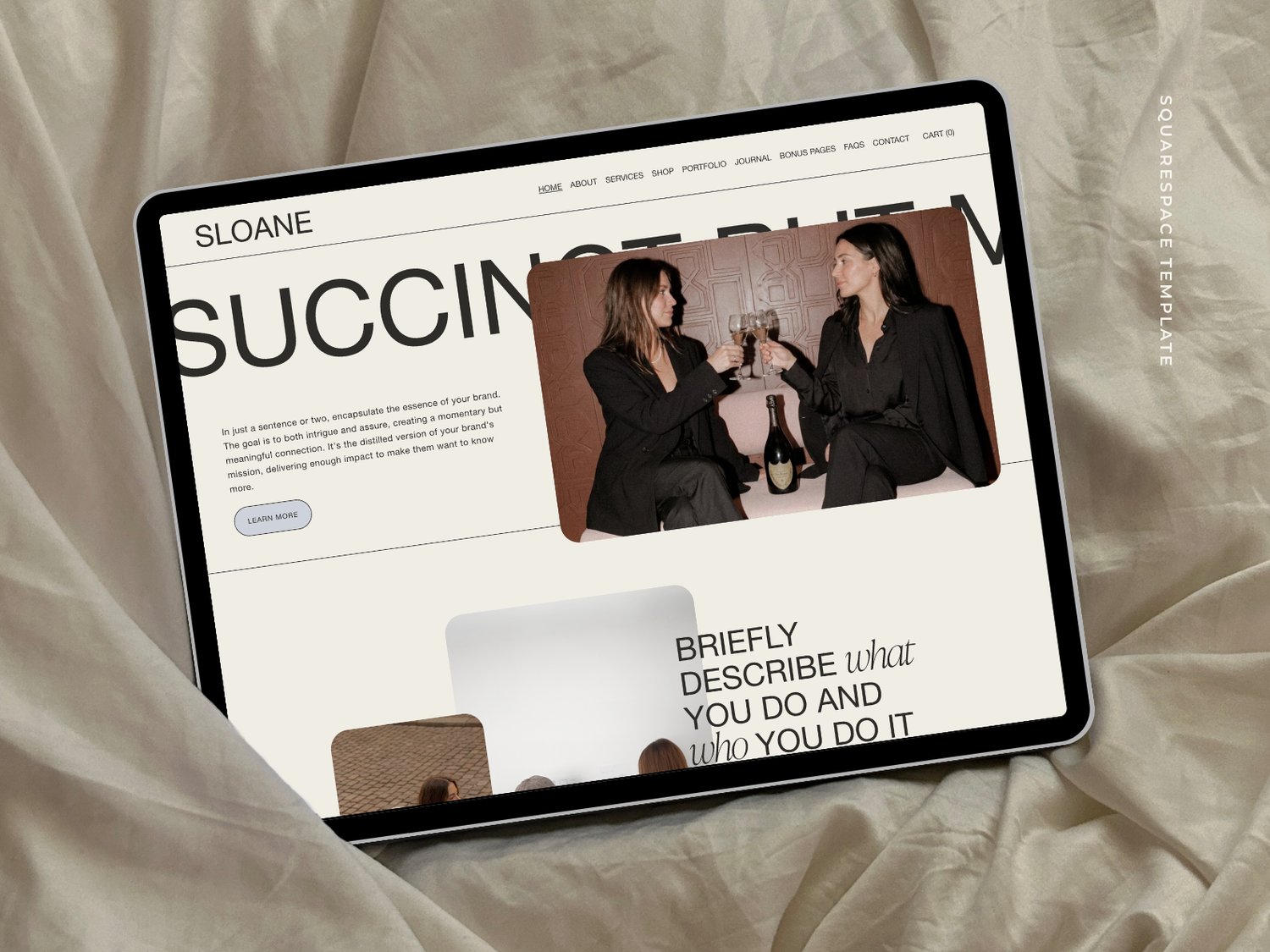 Sloane Squarespace Template Preview