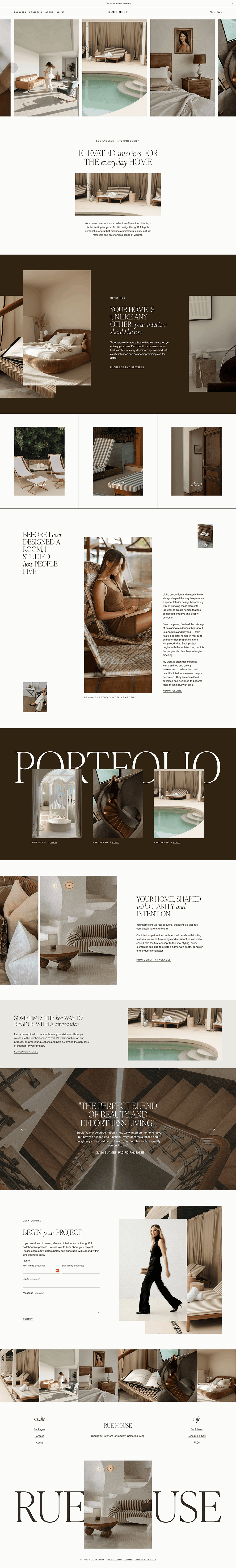 Rue House Squarespace Template Preview
