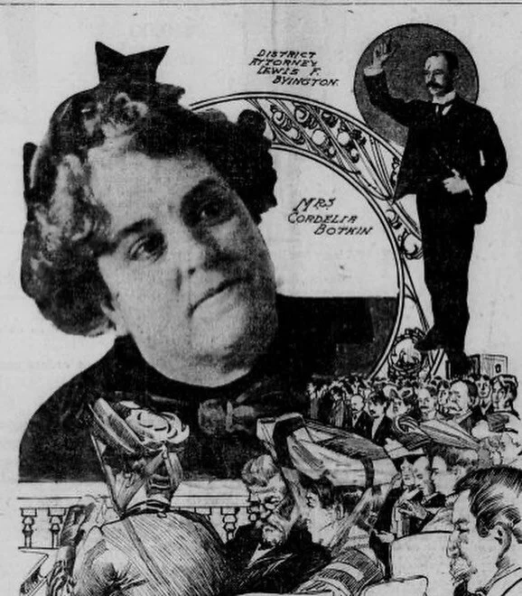 Episode 11: Dover, Delaware
1. Newspaper photo of Cordelia Botkin 
2. Cordelia in The SF Chronicle 3.24.1904
3. Drawing of Cordelia in The SF Call 8.28.1898
4. John P. Dunning 
5. Mary Elizabeth Pennington-Dunning
6. Note and handkerchief sent with t