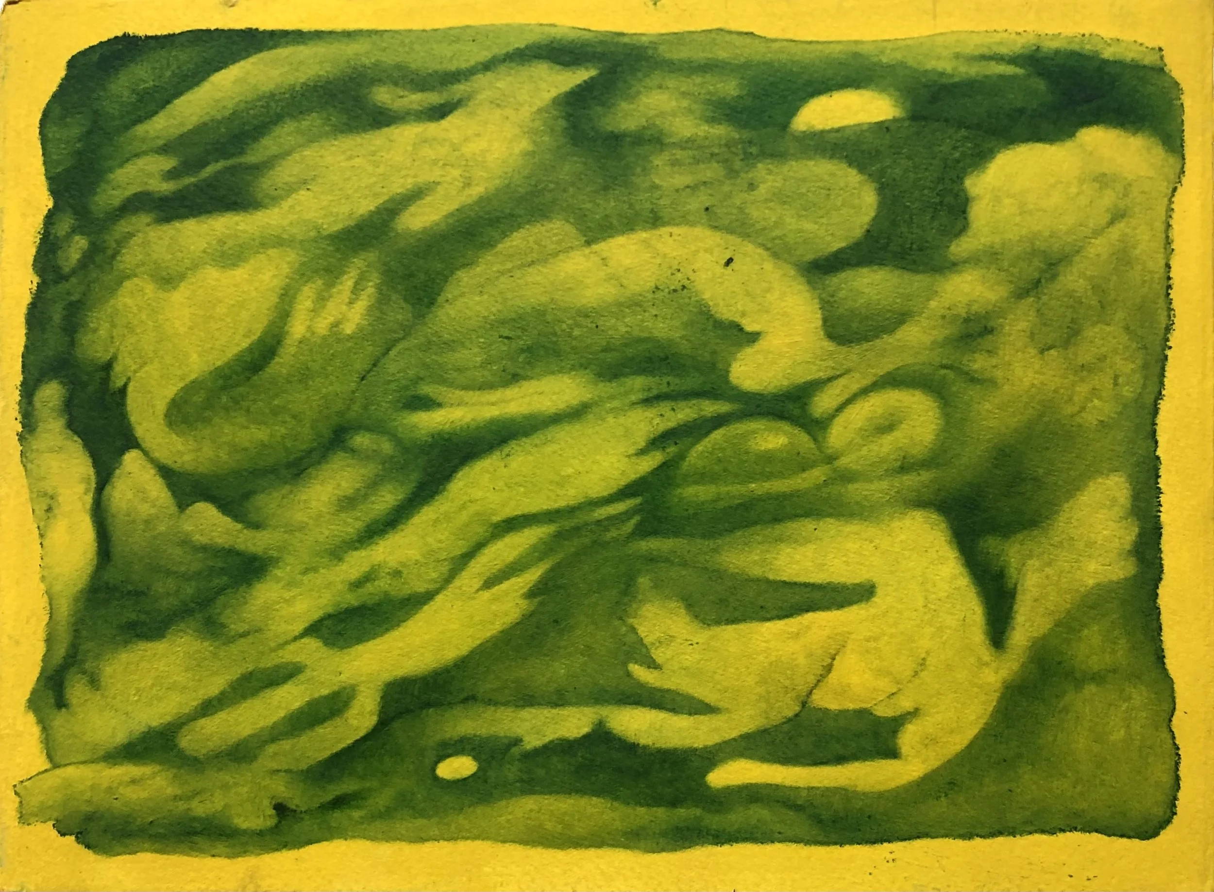 'Egg', Oil pastel & oil paint on paper, 15-20cm, 2025.