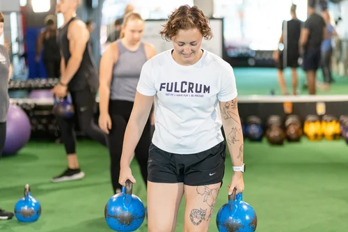 Farmer's carry workout at Fulcrum