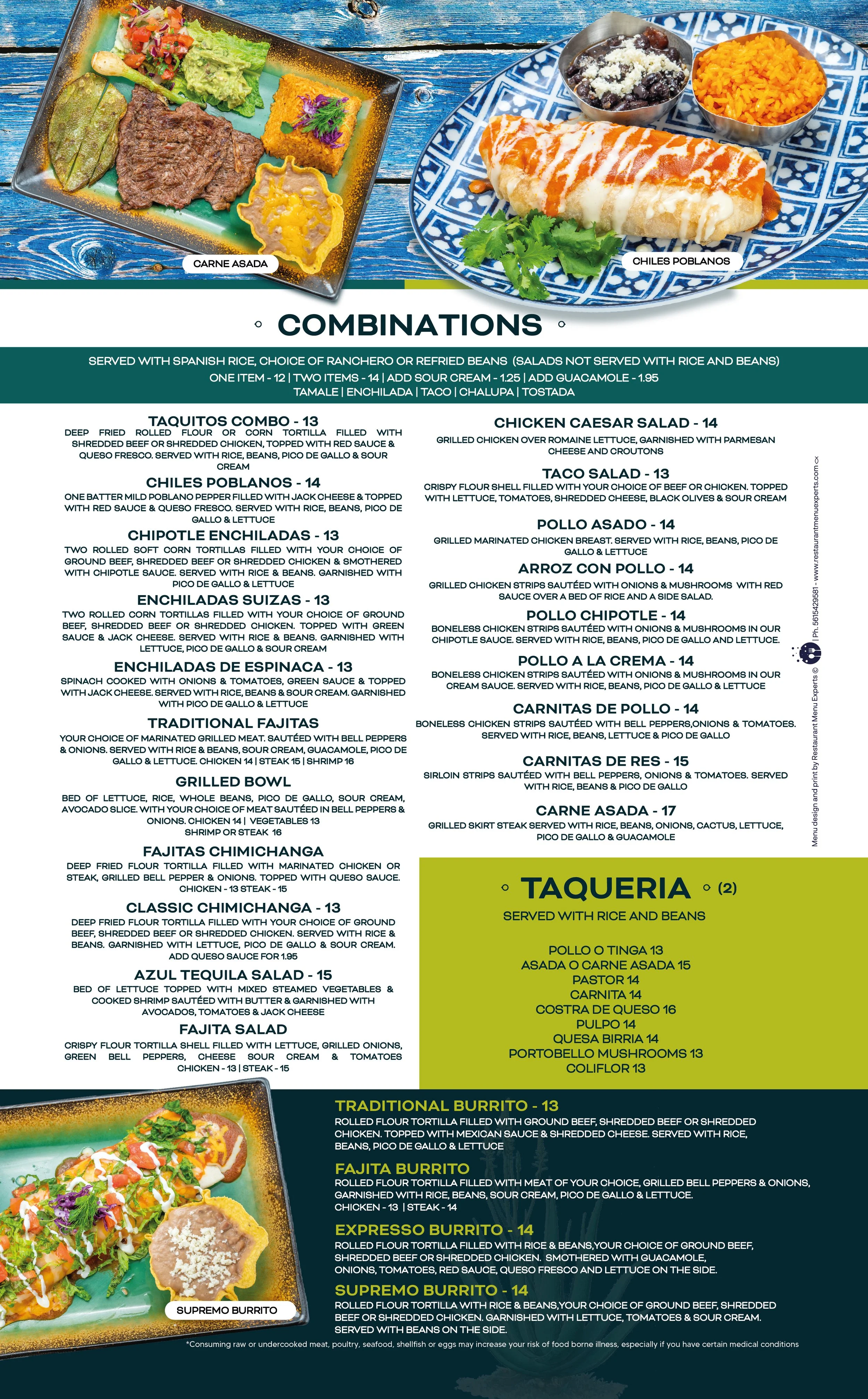 Our Food — Azul Tequila Mexican Cuisine