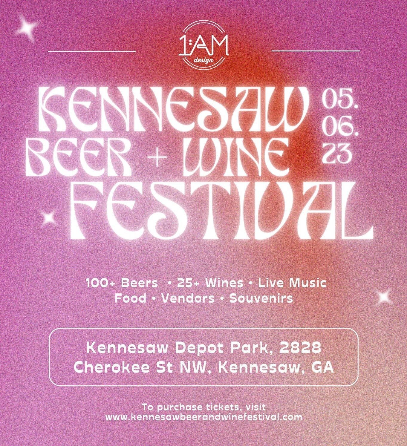 Come stop by our booth at the Kennesaw Beer + Wine festival tomorrow @ 1pm! Tickets available at www.kennesawbeerandwinefestival.com 🌿🪩☀️
-
-
-
#festival #graphicdesign #kennesaw #atlanta #graphics