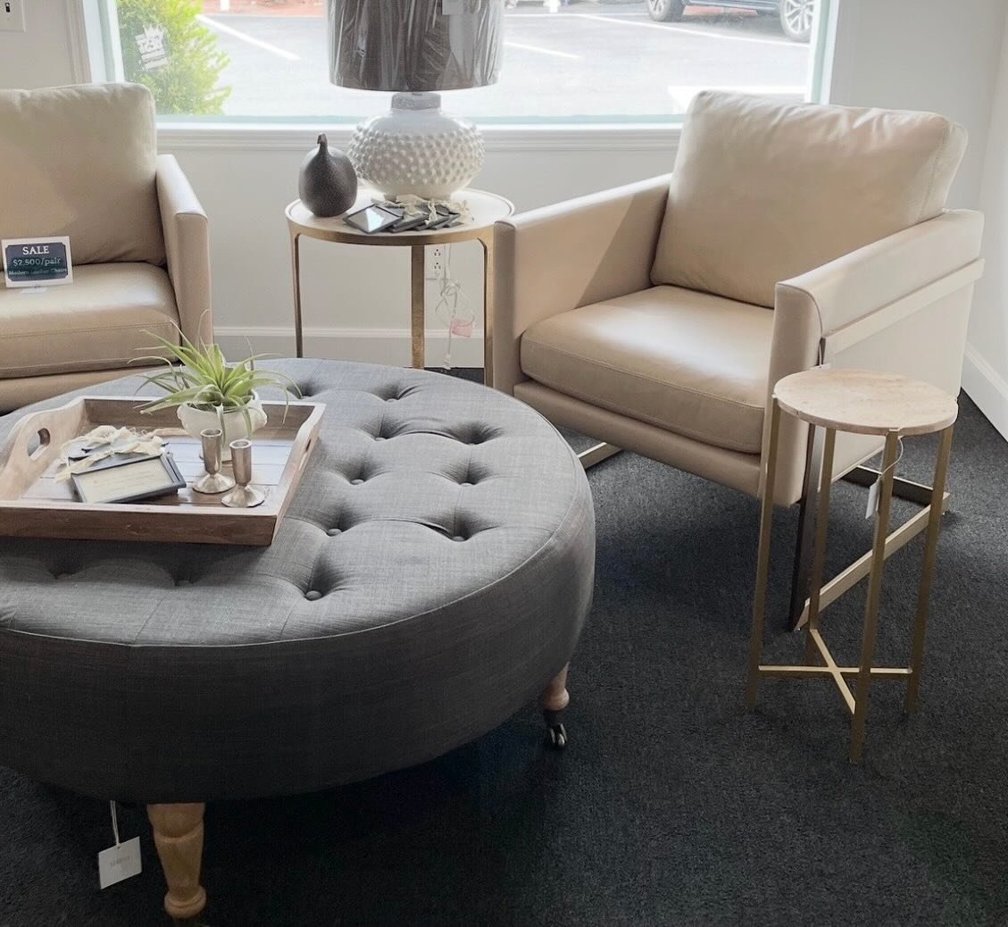 There is something magical about leather chairs and sofas with down cushions!