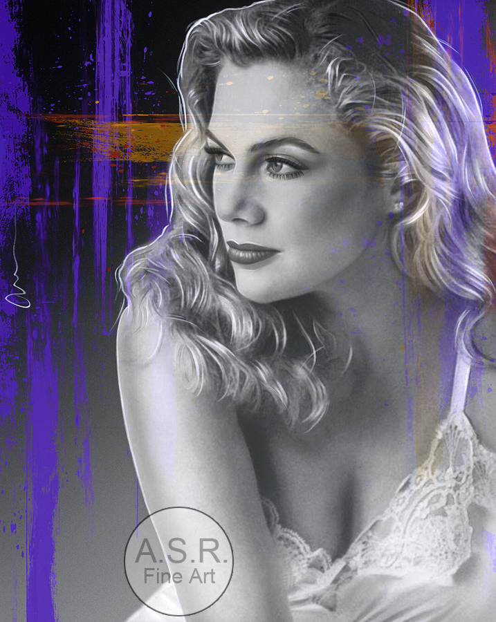  Kathleen Turner  Hollywood Sign Painting  
Original Art on canvas executed with Airbrush, Acrylic and Ink 
Unique with Swarovski Crystals, Diamond Dust finish, and Hollywood Sign Metal 
 Unique Starting at: $9,995  
 Original  Co-Signed By Kathleen 
