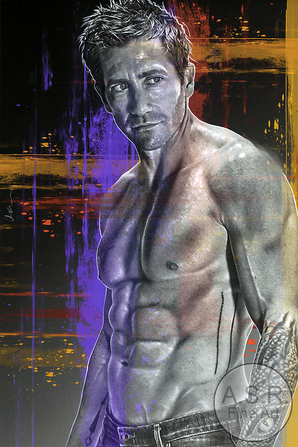  Jake Gyllenhaal Sign Hollywood Sign Painting  
Original Art on canvas executed with Airbrush, Acrylic and Ink 
Unique with Swarovski Crystals, Diamond Dust finish, and Hollywood Sign Metal 
 Unique Starting at: $13,500  
 Original Co-Signed By: Jake