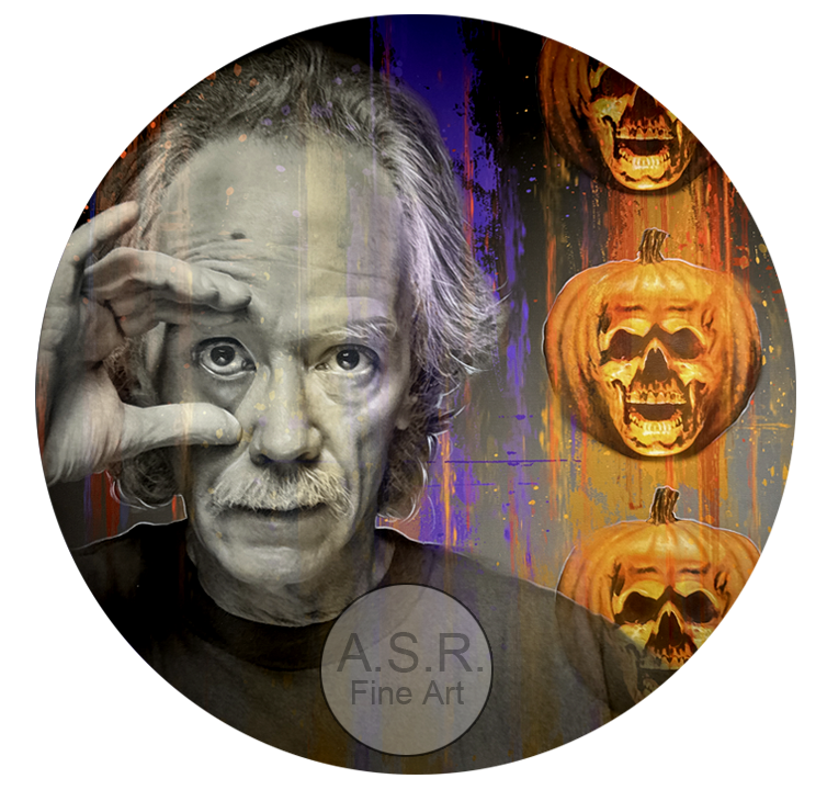  John Carpenter Halloween  
Original Art on canvas executed with Airbrush, Acrylic and Ink 
Unique with embellishments, Diamond Dust finish 
 Hollywood Sign Metal DNA/Unique Starting at: $5,995  
 Original Painting Co-signed by John Carpenter: $65,00