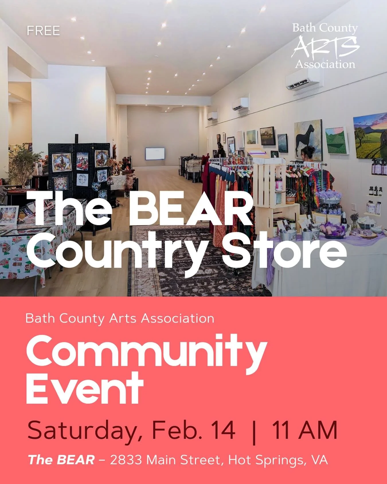 A Valentine&rsquo;s Day Local Love Fest 💕🐻 Enjoy artisan vendors, free crafts, and pick-up chess games starting at 11am. Then join us for Pickin&rsquo; At The BEAR for another wonderful community jam from 3-5pm.

A Saturday at The BEAR for the whol