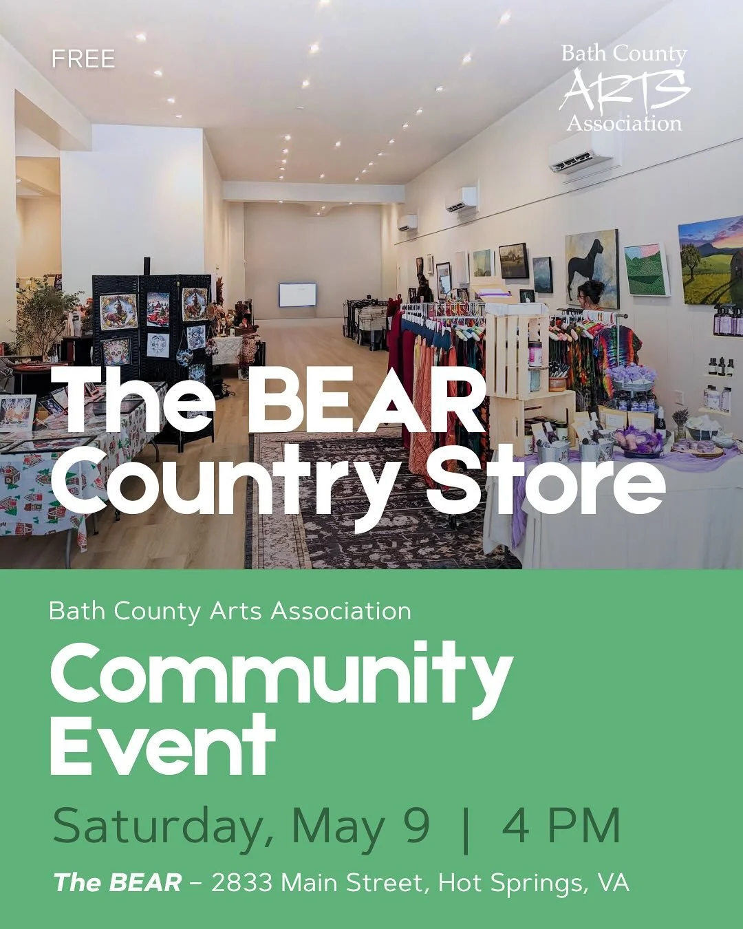 A Mother&rsquo;s Day Celebration 💐🐻 Enjoy artisan vendors, free crafts, and pick-up chess games starting at 11am. Then join us for Pickin&rsquo; At The BEAR for another wonderful community jam from 3&ndash;5pm. A Saturday at The BEAR for the whole 