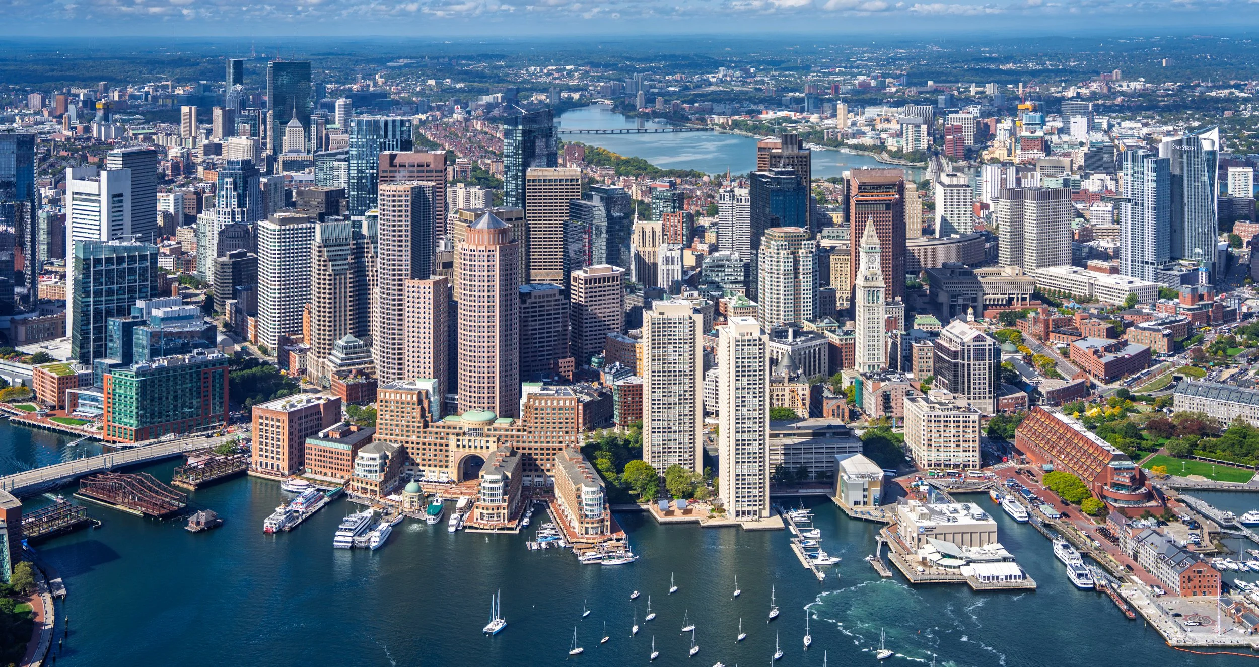 Boston Skyline from Boston Harbor by Drew Katz
