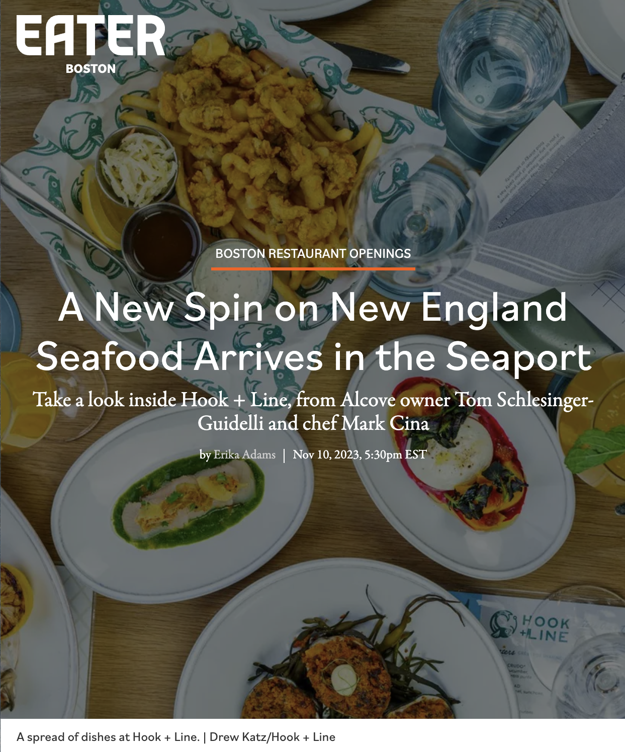 New England Seafood Restaurant Hook + Line Arrives in the Seaport